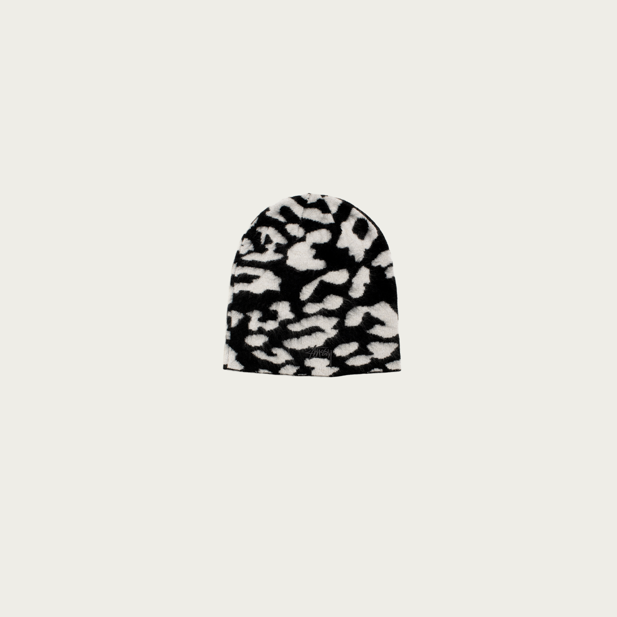 Stussy Cashmere Leopard Skullcap | Black | Canoe Club
