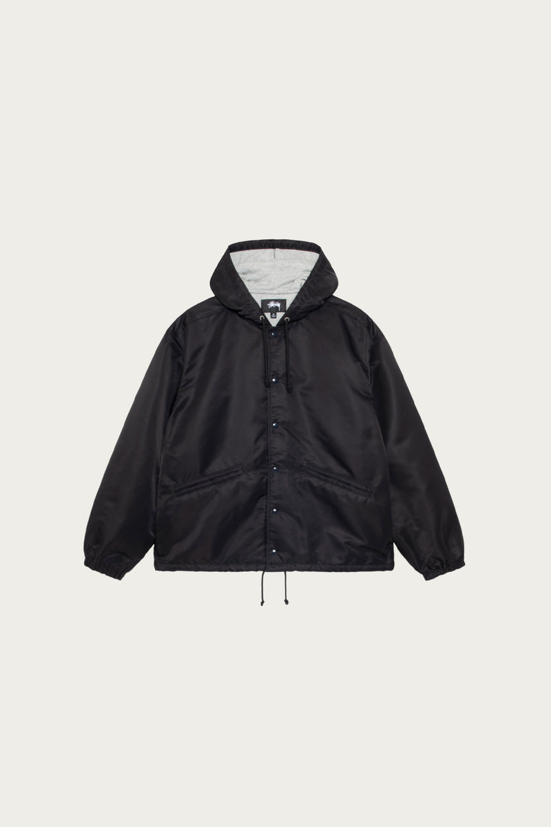Stüssy Hooded Coaches Jacket | Black | Canoe Club