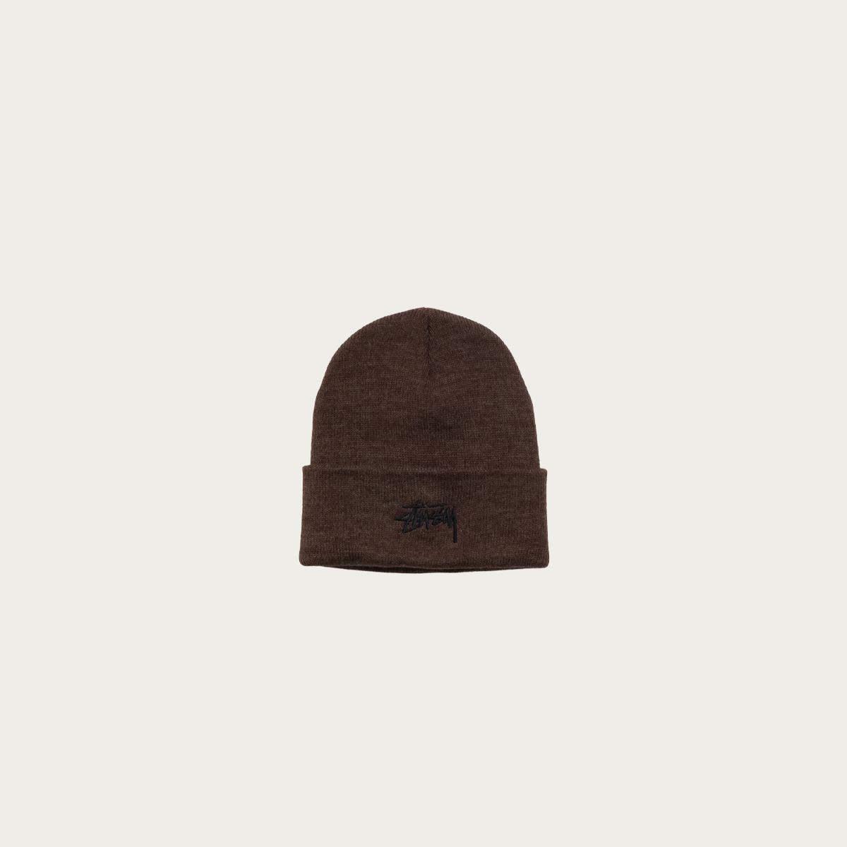 Stussy Stock Cuff Beanie | Heather Brown | Canoe Club