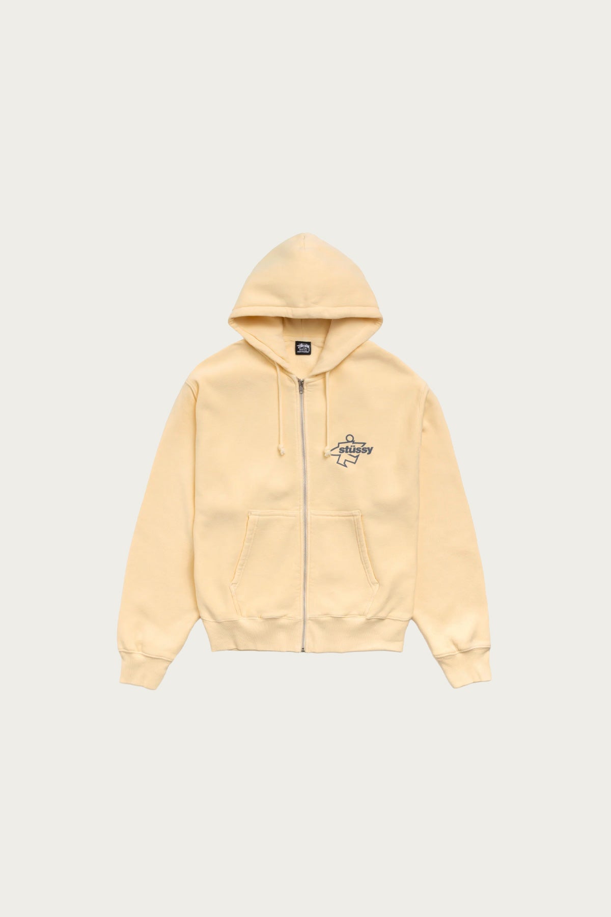 Stüssy - Surf Size Garment Dyed Zip Hood - Gold - Canoe Club