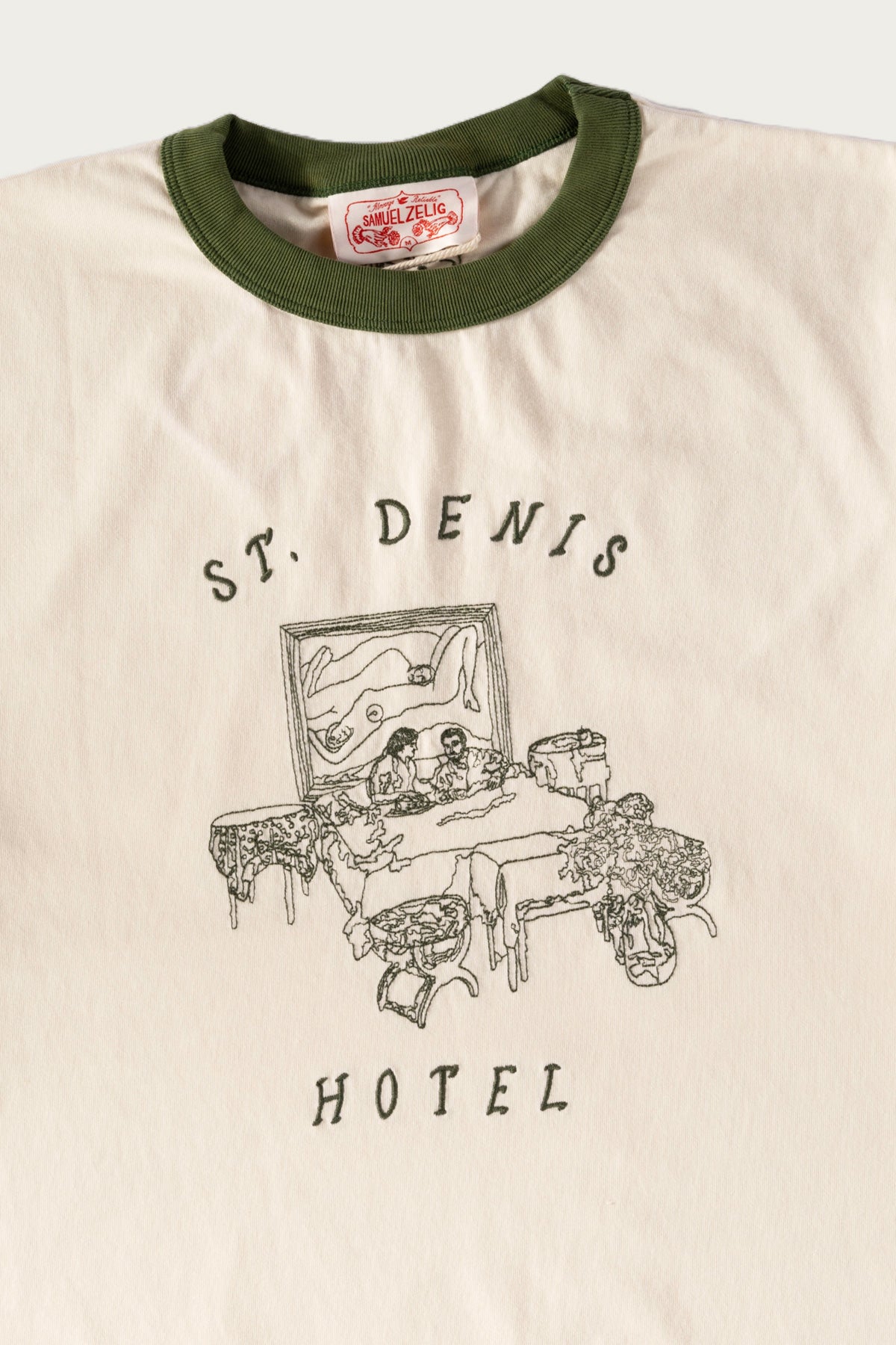 Samuel Zelig - Hotel Tee - Natural/Green - Canoe Club