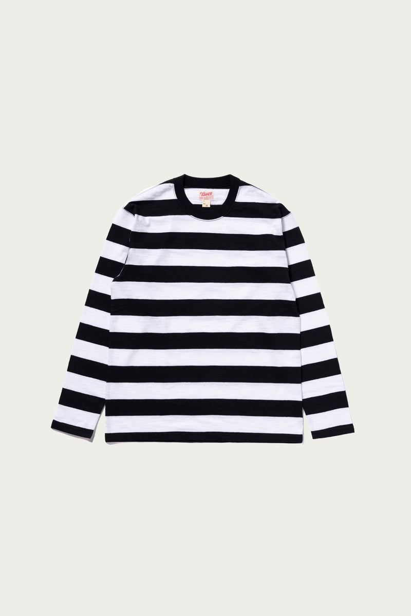 The REAL McCOY’S/BUCO ストライプ長袖Tシャツ Mサイズ The Real McCoys Buco Stripe Tee L/S | Black/White | Canoe Club