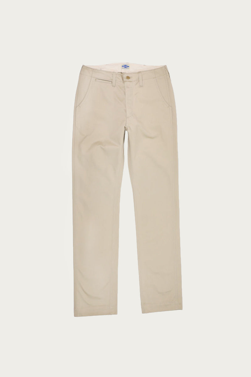The Real McCoy's Blue Seal Chino Trousers | Khaki | Canoe Club