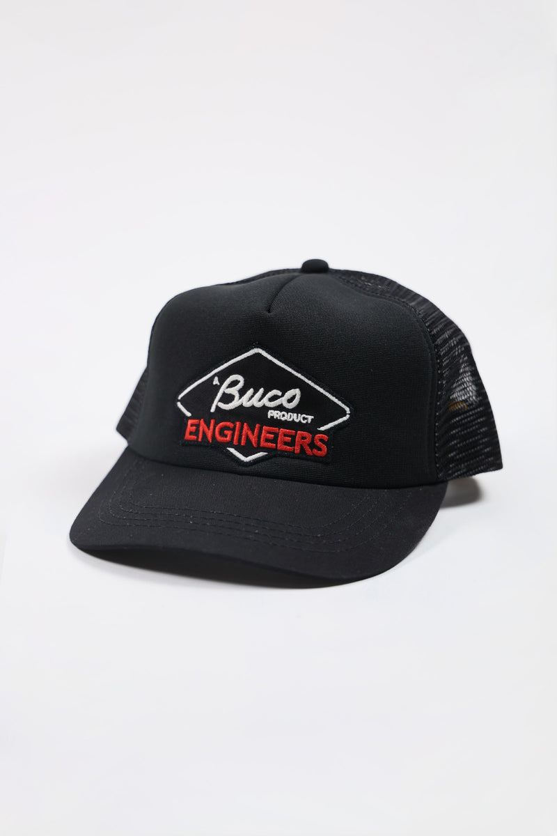 The Real McCoys Buco Mesh Cap | Engineers Black/Black | Canoe Club