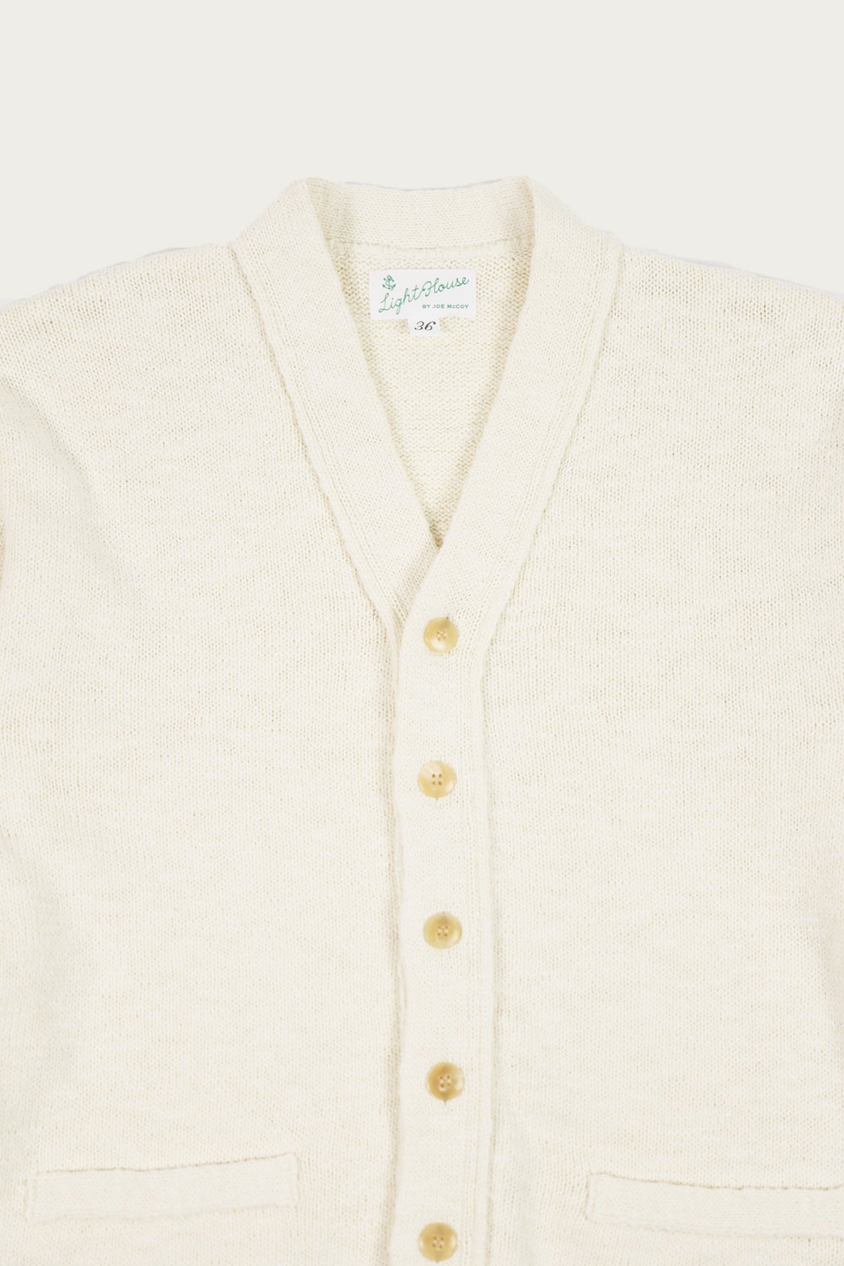 The Real McCoys - Cotton Summer Cardigan - Ecru - Canoe Club