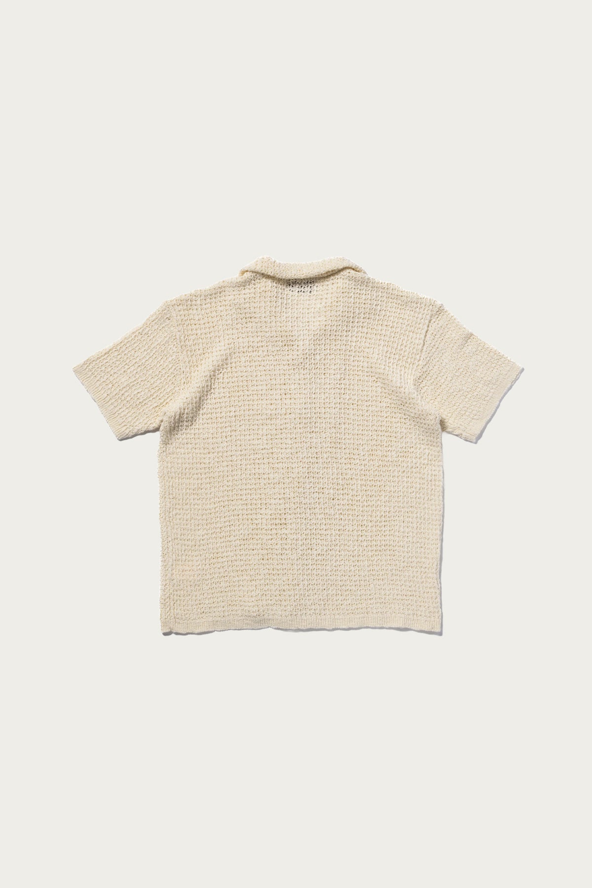The Real McCoys - Cotton Knitted Button Up Shirt - White - Canoe Club