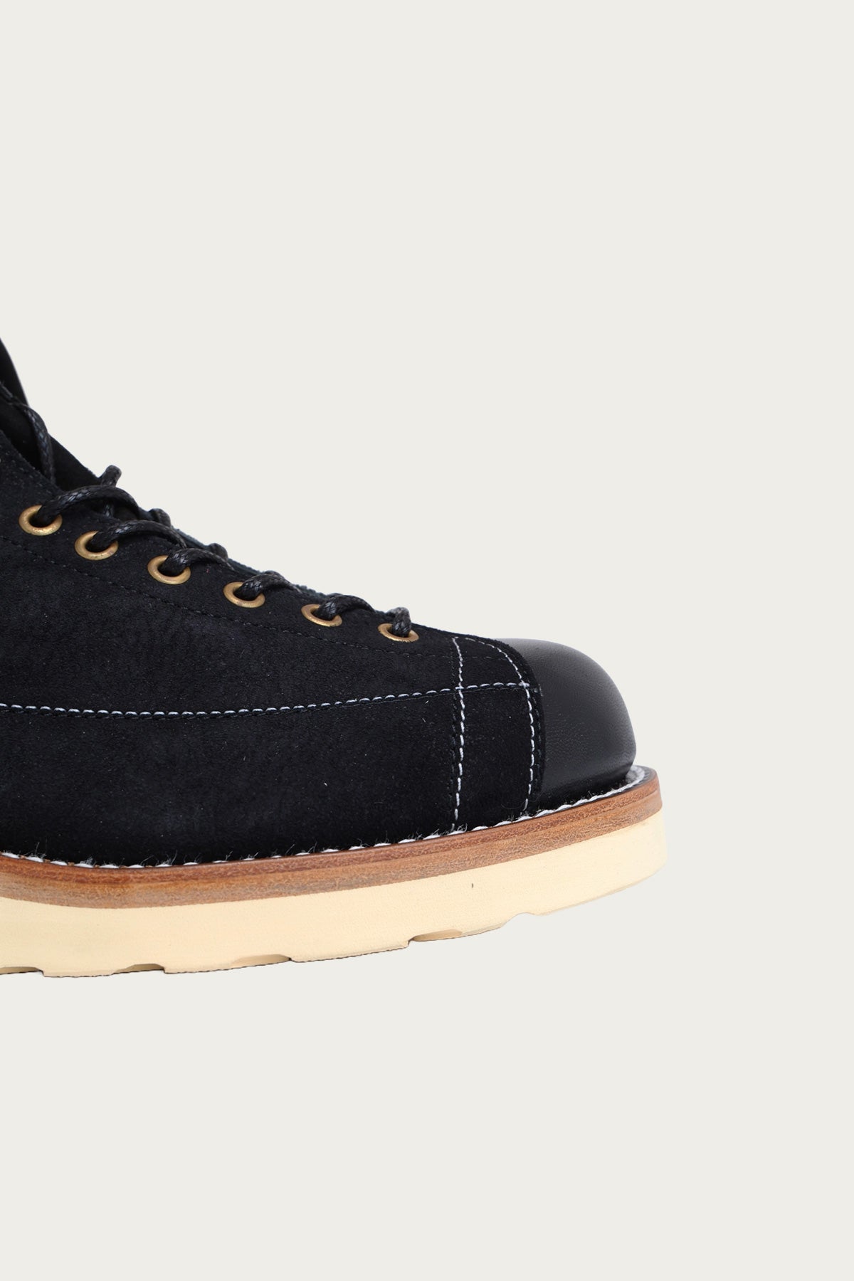 The Real McCoys - Ten Mile Work Boots / Rough Out Leather - Black - Canoe Club