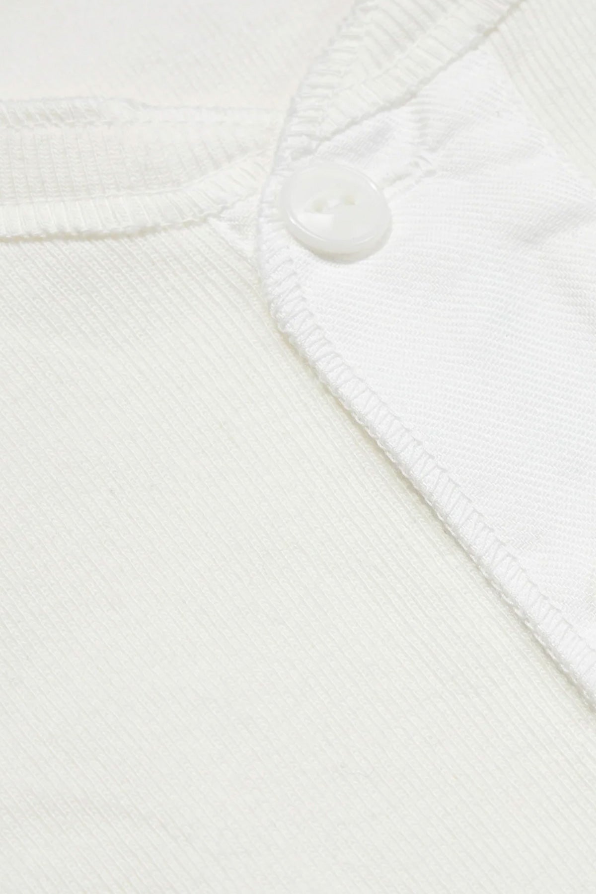 The Real McCoys - Union Henley Undershirt L/S - White - Canoe Club