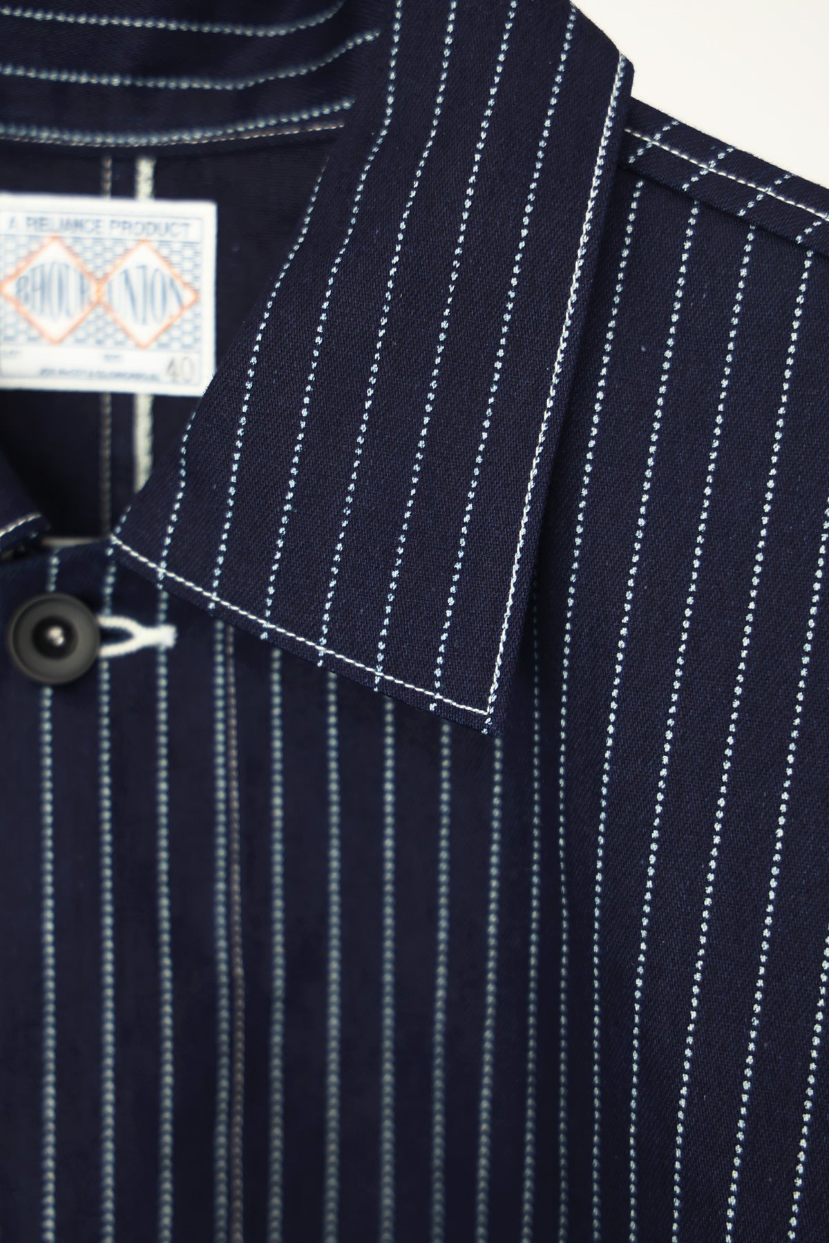 The Real McCoys - Wabash Chore Coat - Indigo Stripe - Canoe Club
