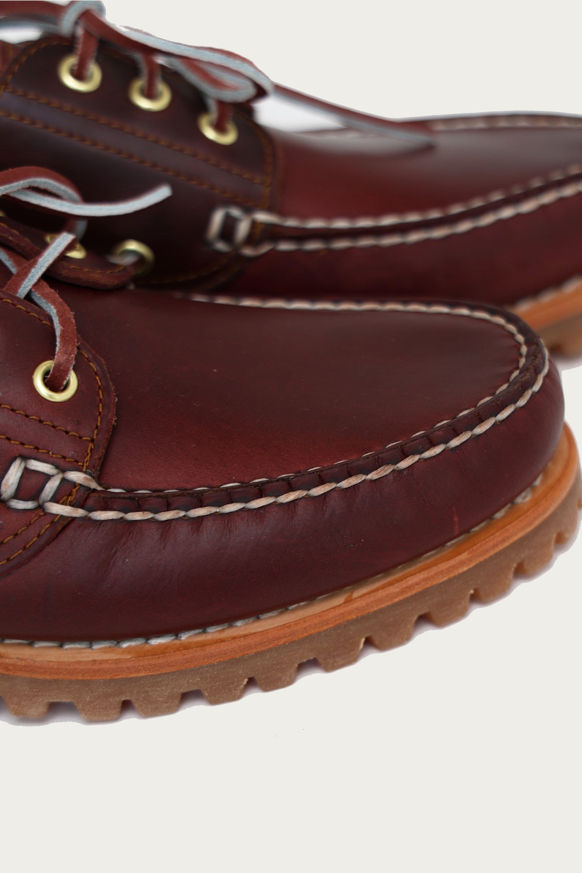 Timberland - Men's 3-Eye Lug Handsewn Boat Shoe - Burgundy Full Grain - Canoe Club