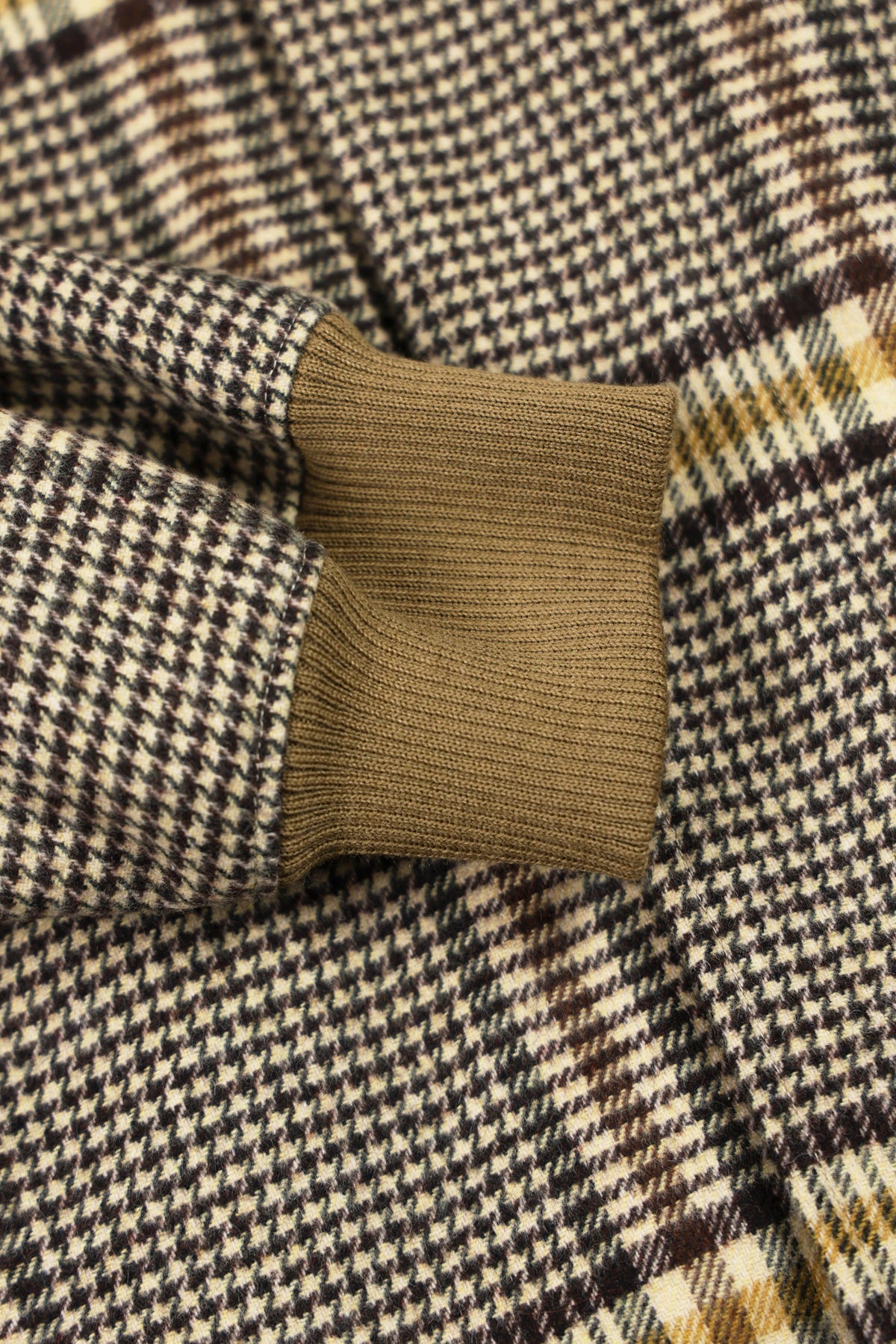 ts(s) - Fly Front Rib Collar Jacket - Brown/Yellow - Canoe Club