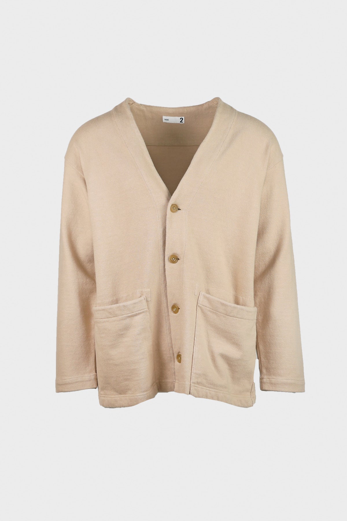 ts(s) - Heavy Jersey 4 Button Cardigan - Beige - Canoe Club