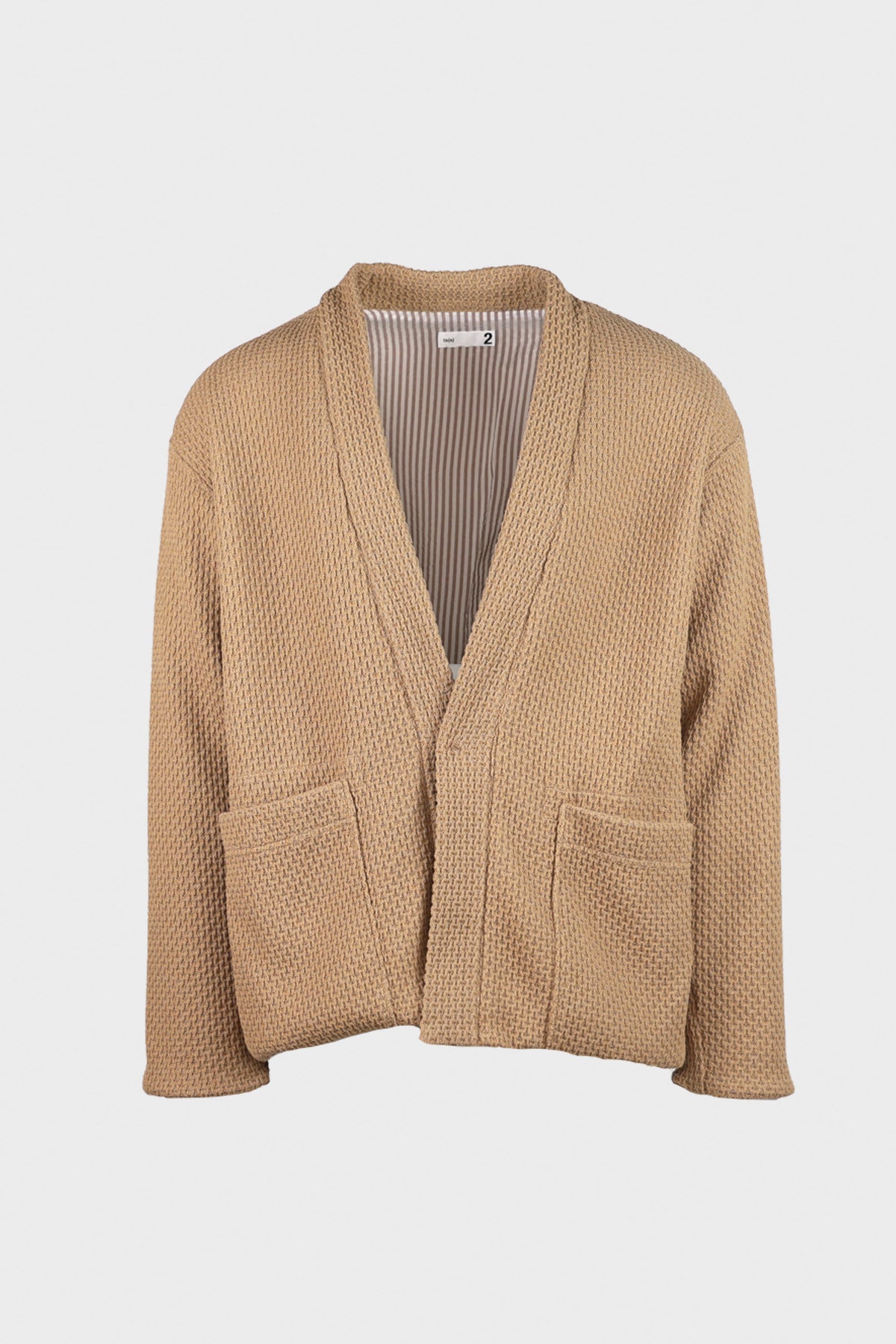 ts(s) - Knitty Jersey Lined Easy Cardigan - Beige - Canoe Club