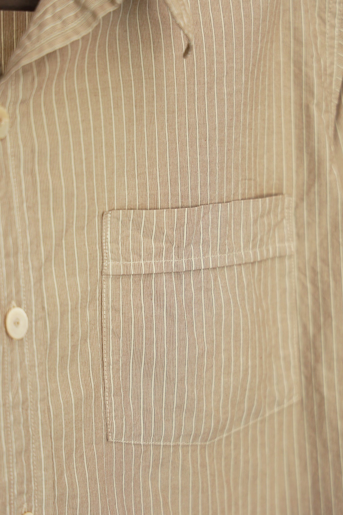 Taiga Takahashi - Lot.106 Narrow Collar Shirt - Beige Stripe - Canoe Club