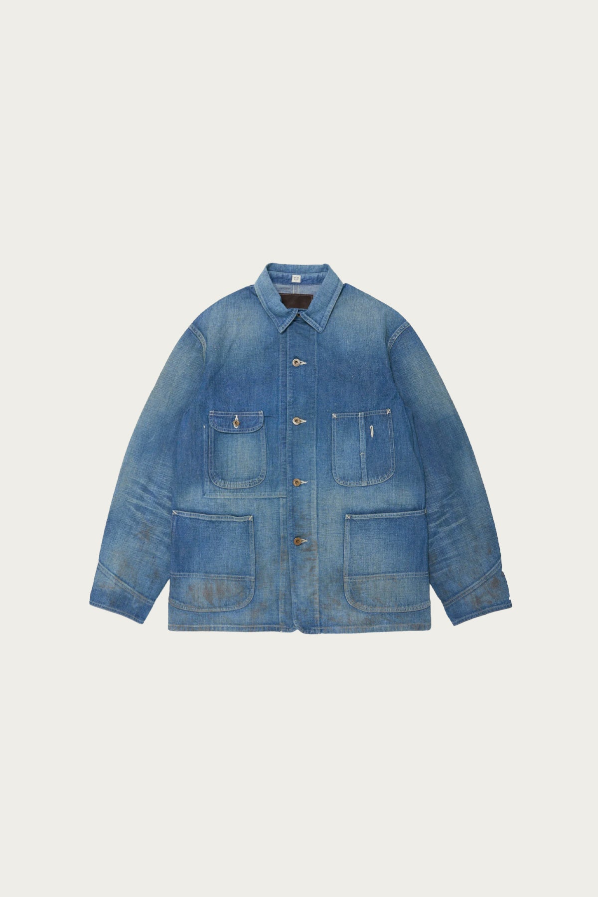 Taiga Takahashi - Lot. 716 Damaged Coverall w/ Chinstrap - Damaged Indigo - Canoe Club
