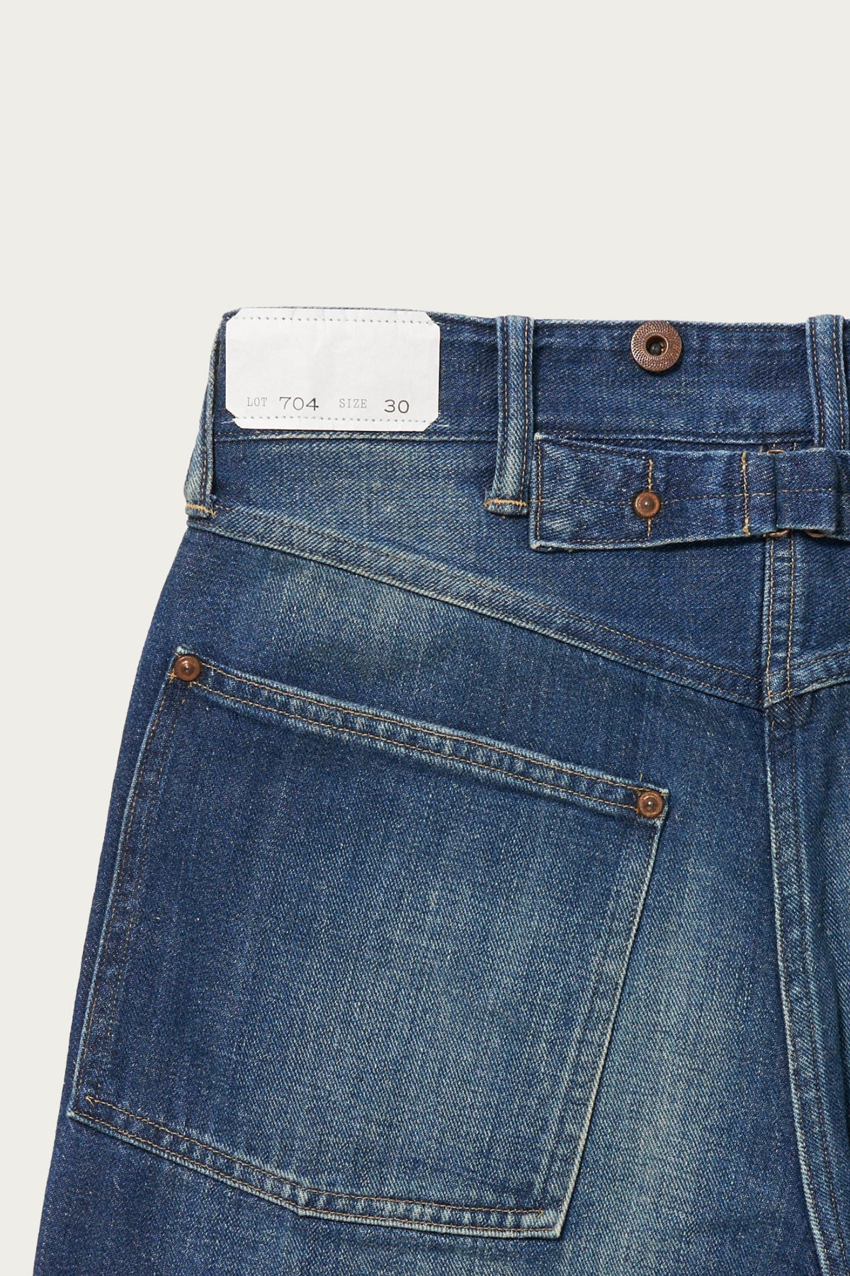 Taiga Takahashi - Lot. 704 Denim Trousers C.1920's - Damaged Indigo Paint - Canoe Club