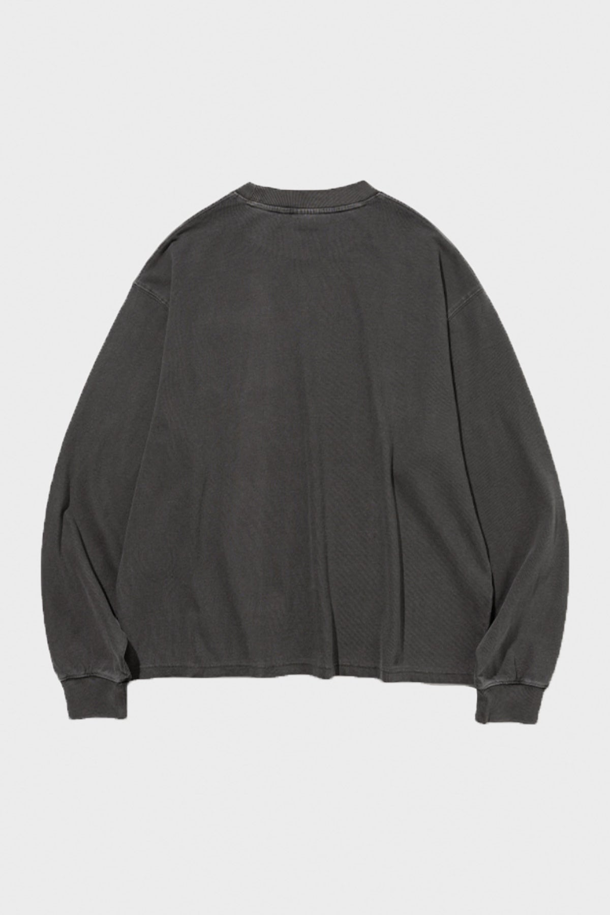 Uniform Bridge - Dyeing Pocket L/S Tee - Pigment Charcoal - Canoe Club
