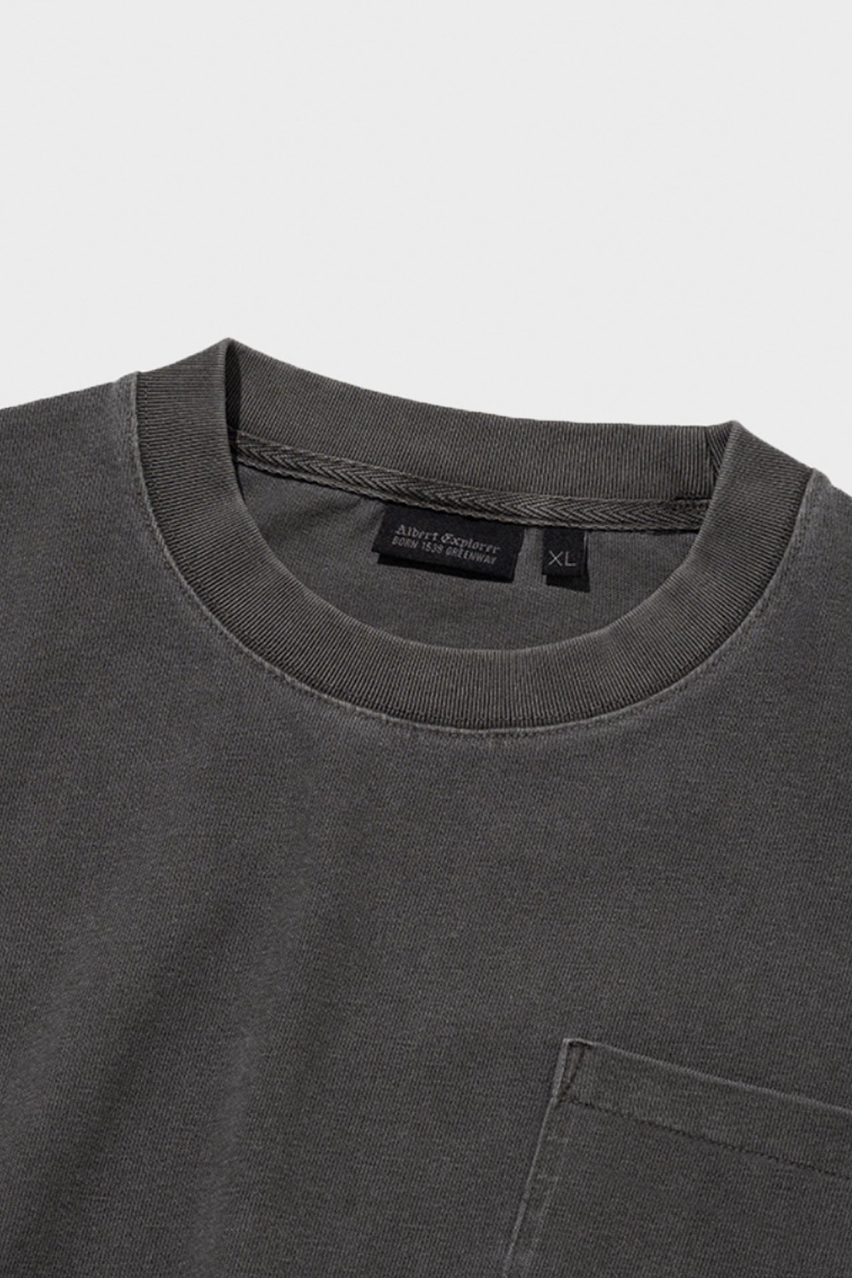 Uniform Bridge - Dyeing Pocket L/S Tee - Pigment Charcoal - Canoe Club