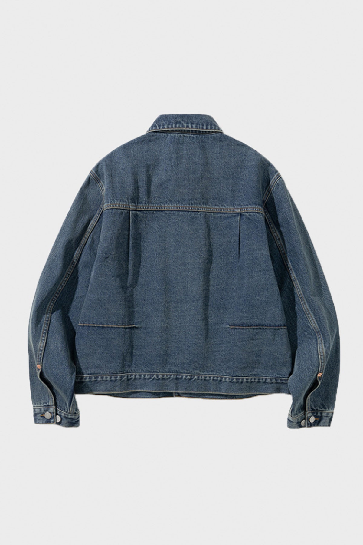 Uniform Bridge - Type II Pin Tuck Trucker Denim Jacket - Indigo Washed - Canoe Club