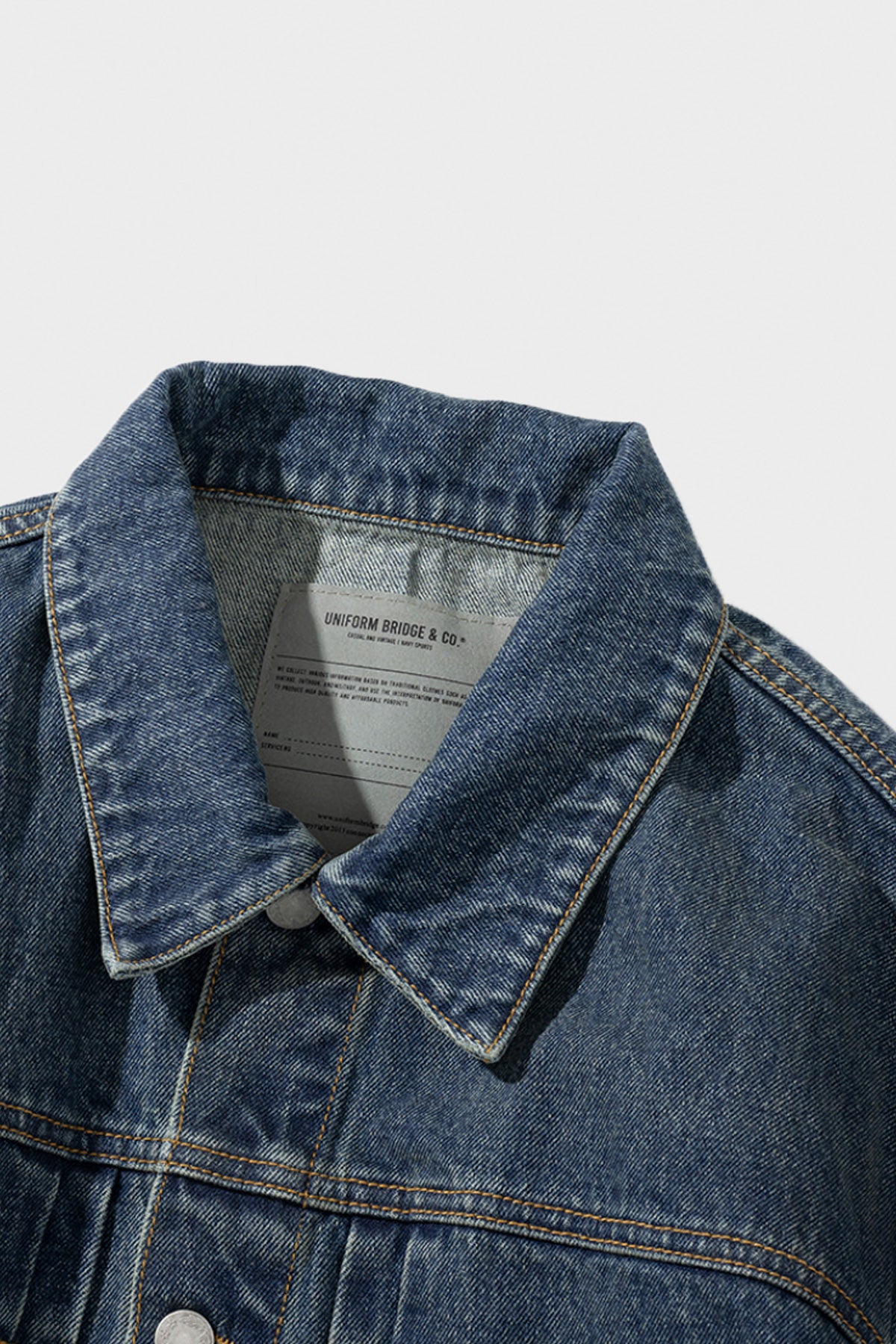 Uniform Bridge - Type II Pin Tuck Trucker Denim Jacket - Indigo Washed - Canoe Club