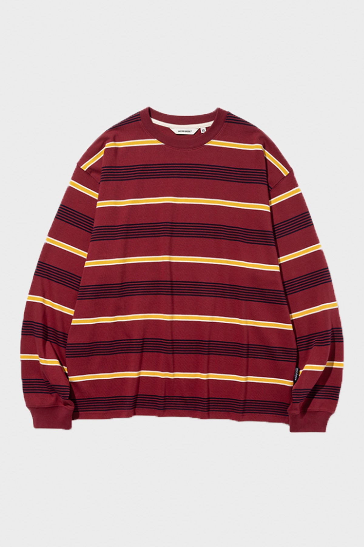 Uniform Bridge - Vintage Stripe L/S Tee - Burgundy - Canoe Club