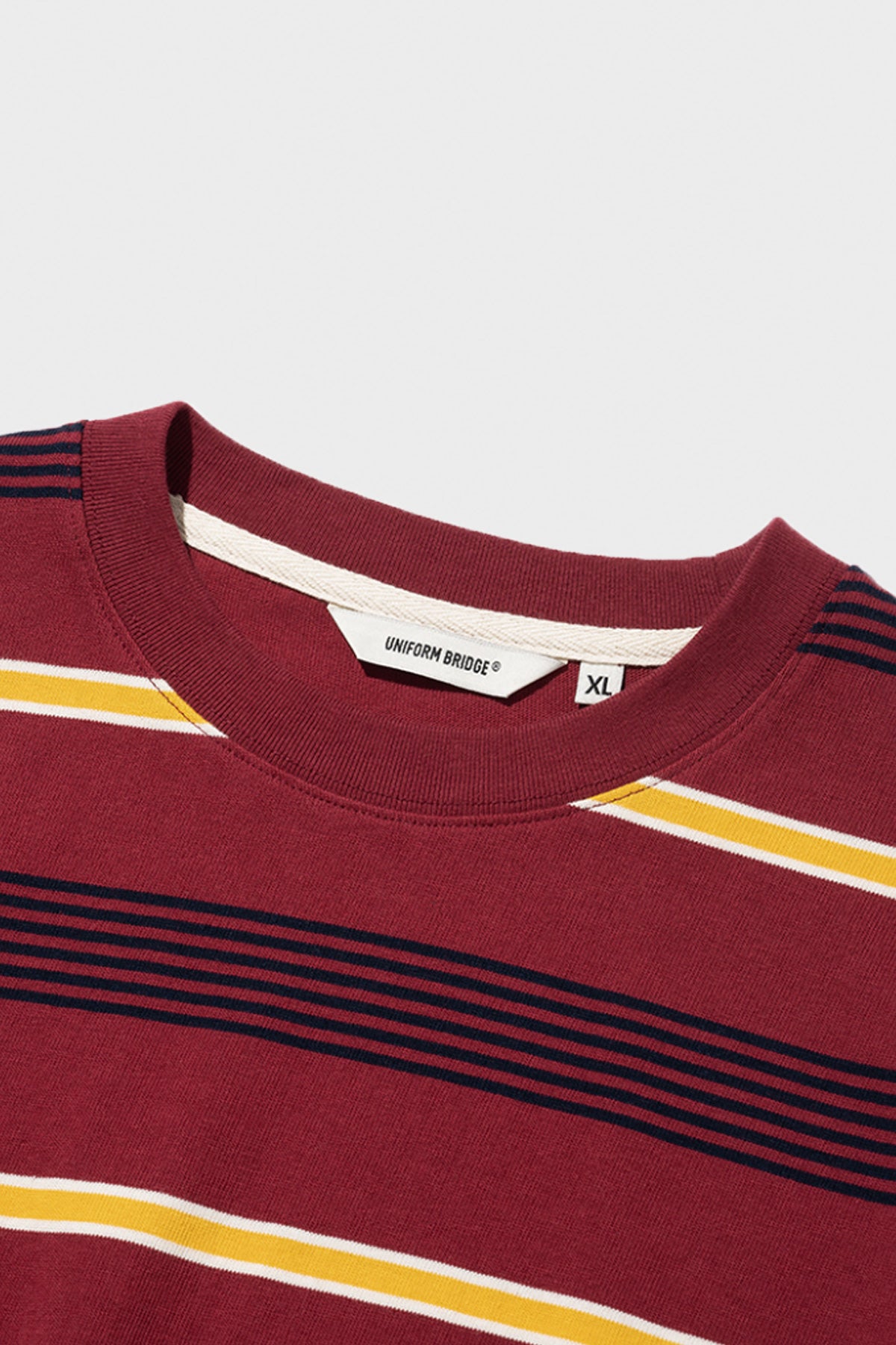 Uniform Bridge - Vintage Stripe L/S Tee - Burgundy - Canoe Club