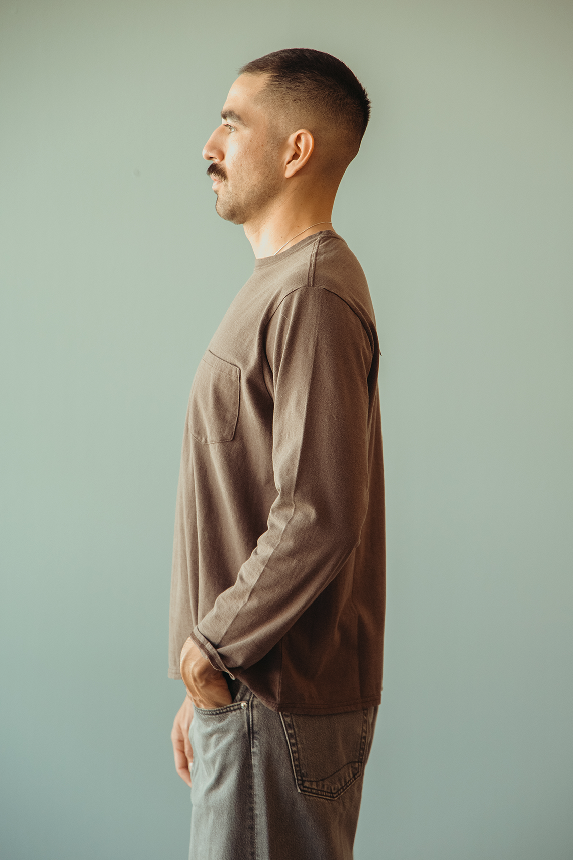 URU - Crew Neck L/S Tee B - F.Brown - Canoe Club