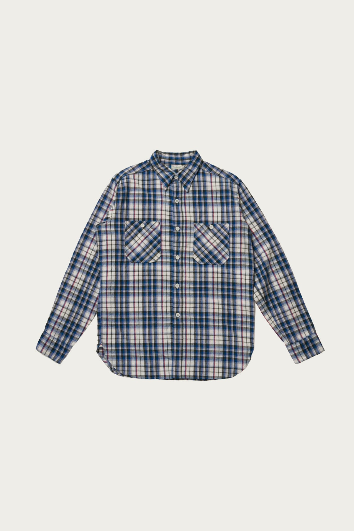 Warehouse & Co. - 3055 Long Sleeve Check Work Shirt - Blue - Canoe Club