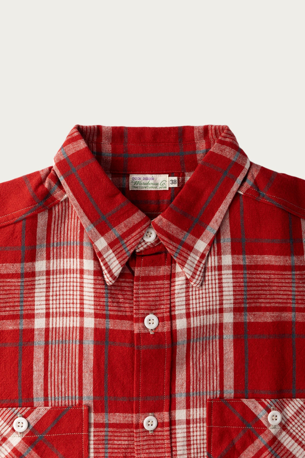 Warehouse & Co. - Longsleeve Check Workshirt - Red - Canoe Club
