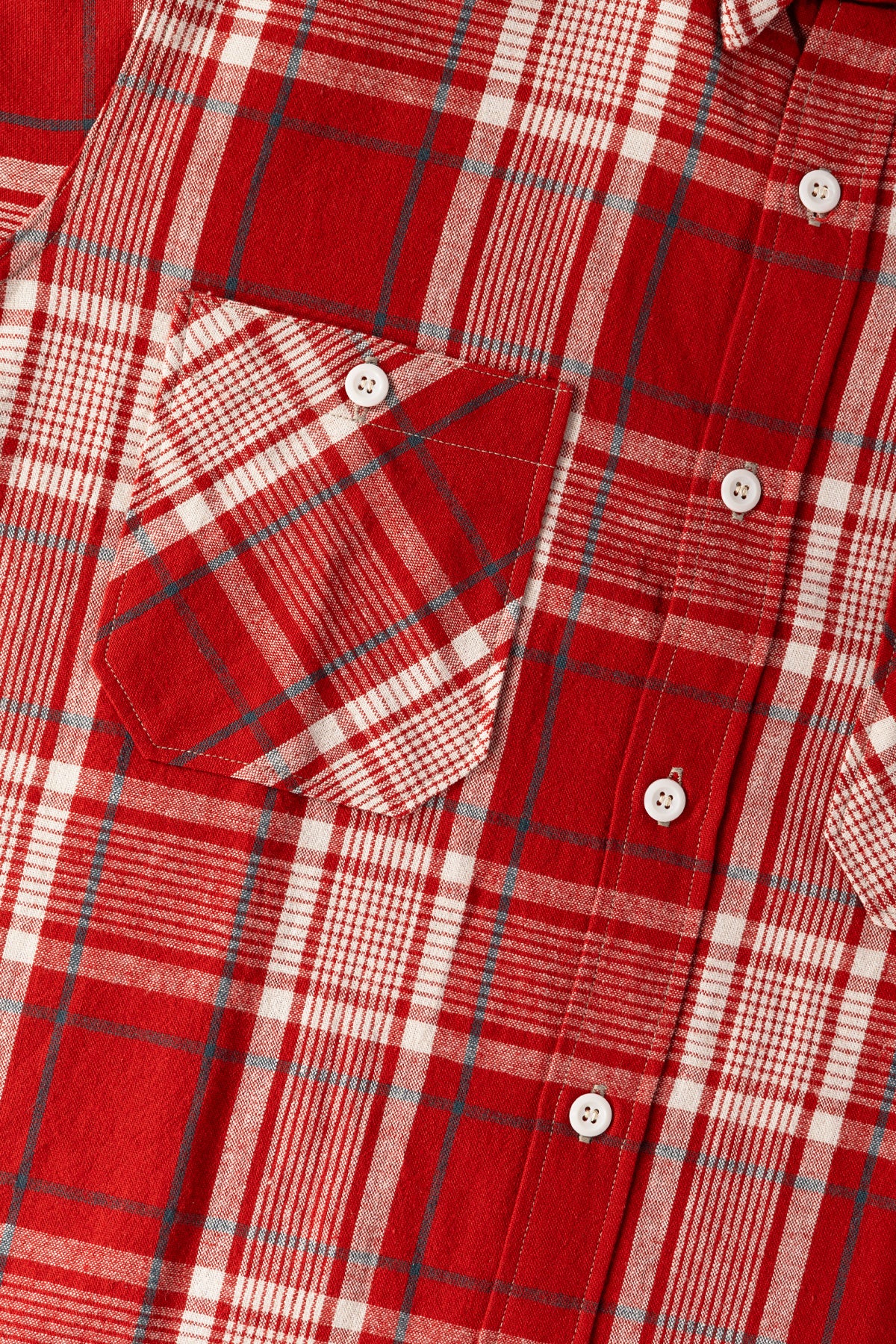 Warehouse & Co. - Longsleeve Check Workshirt - Red - Canoe Club