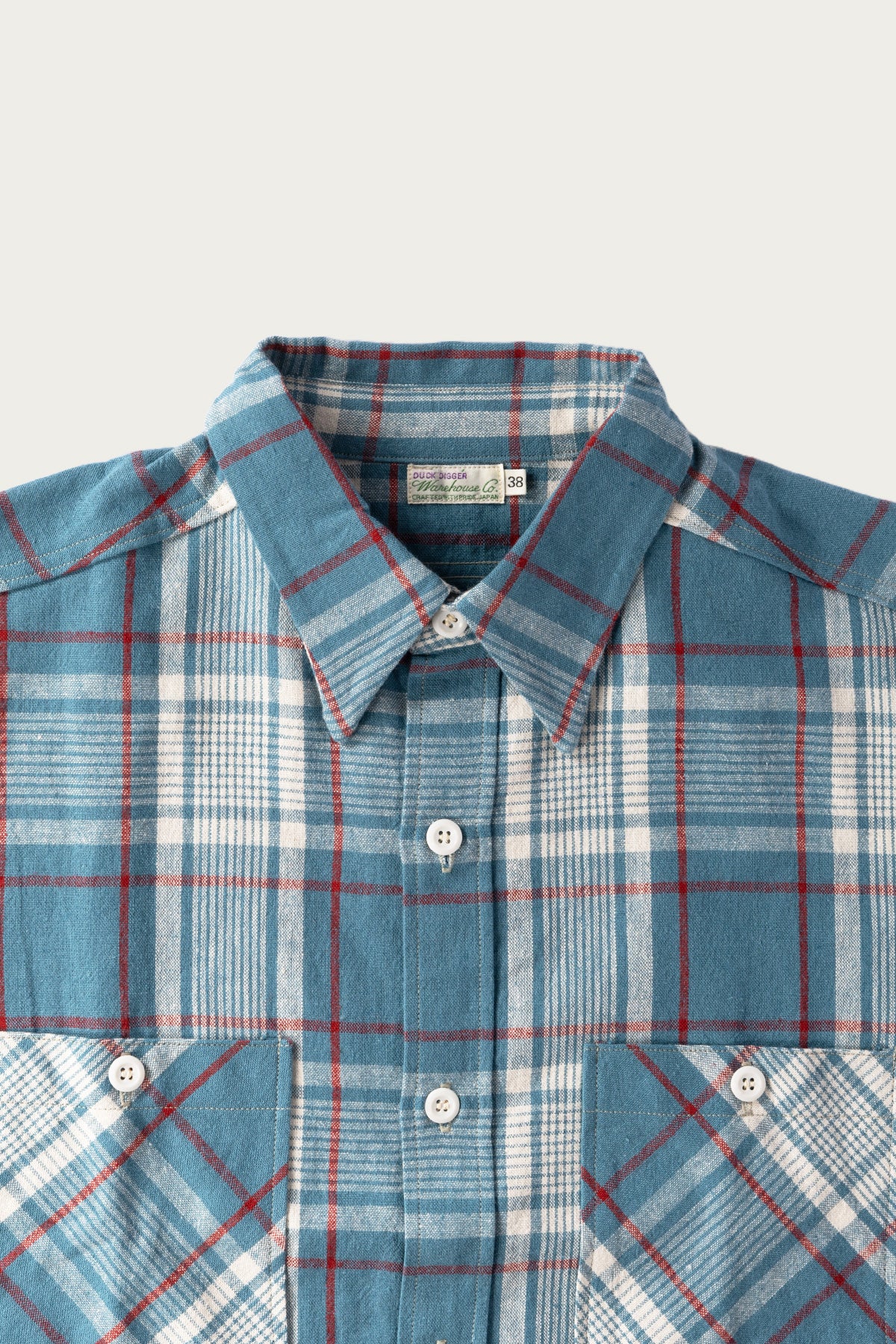 Warehouse & Co. - Longsleeve Large Check Workshirt - Sax - Canoe Club
