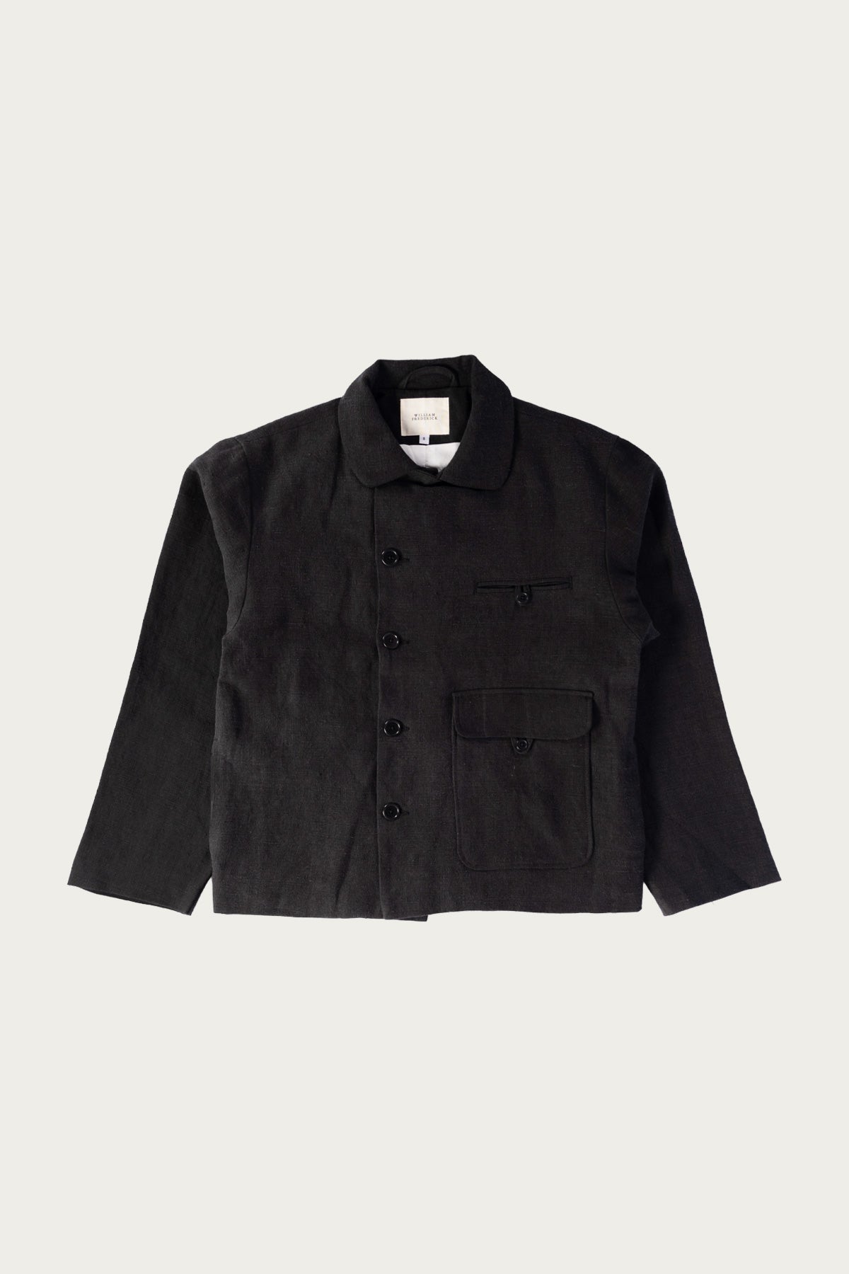 William Frederick - Airport Jacket - Black Butcher Linen - Canoe Club