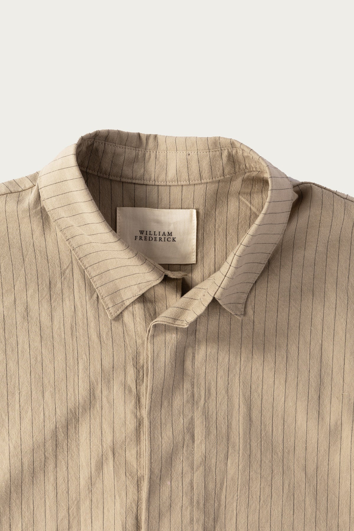 William Frederick - Cafe Shirt - Khaki Stripe - Canoe Club