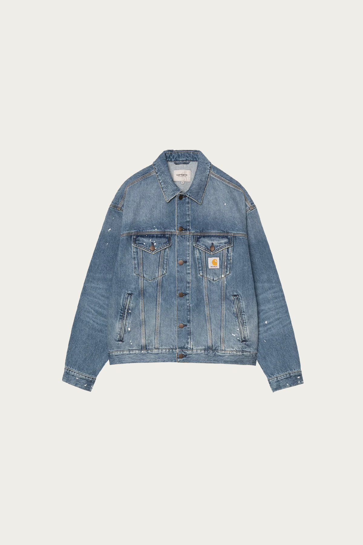 Carhartt Work In Progress - Helston Jacket - Blue Destroy/Splatter Wash - Canoe Club
