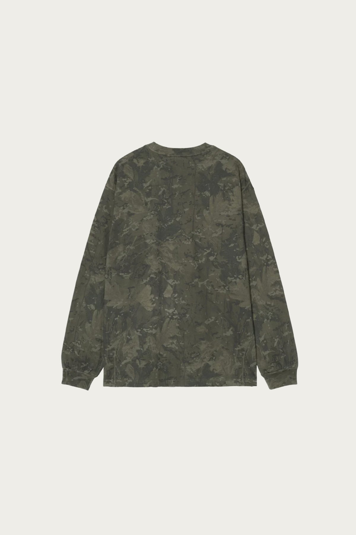Carhartt Work In Progress - L/S Camo Combi T-Shirt - Green/Olive Garment Dyed - Canoe Club