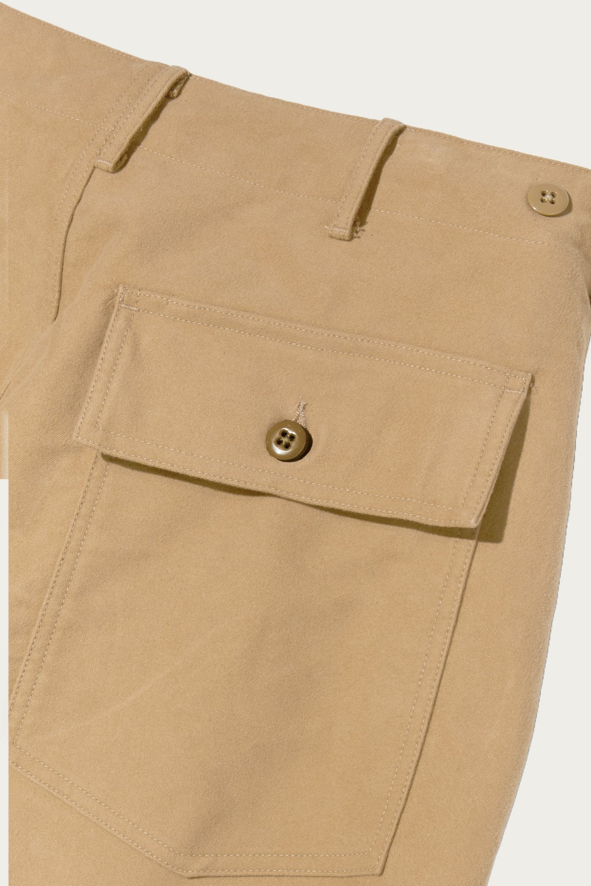 Engineered Garments Workaday - Workaday Fatigue Pant - Camel Cotton Moleskin - Canoe Club