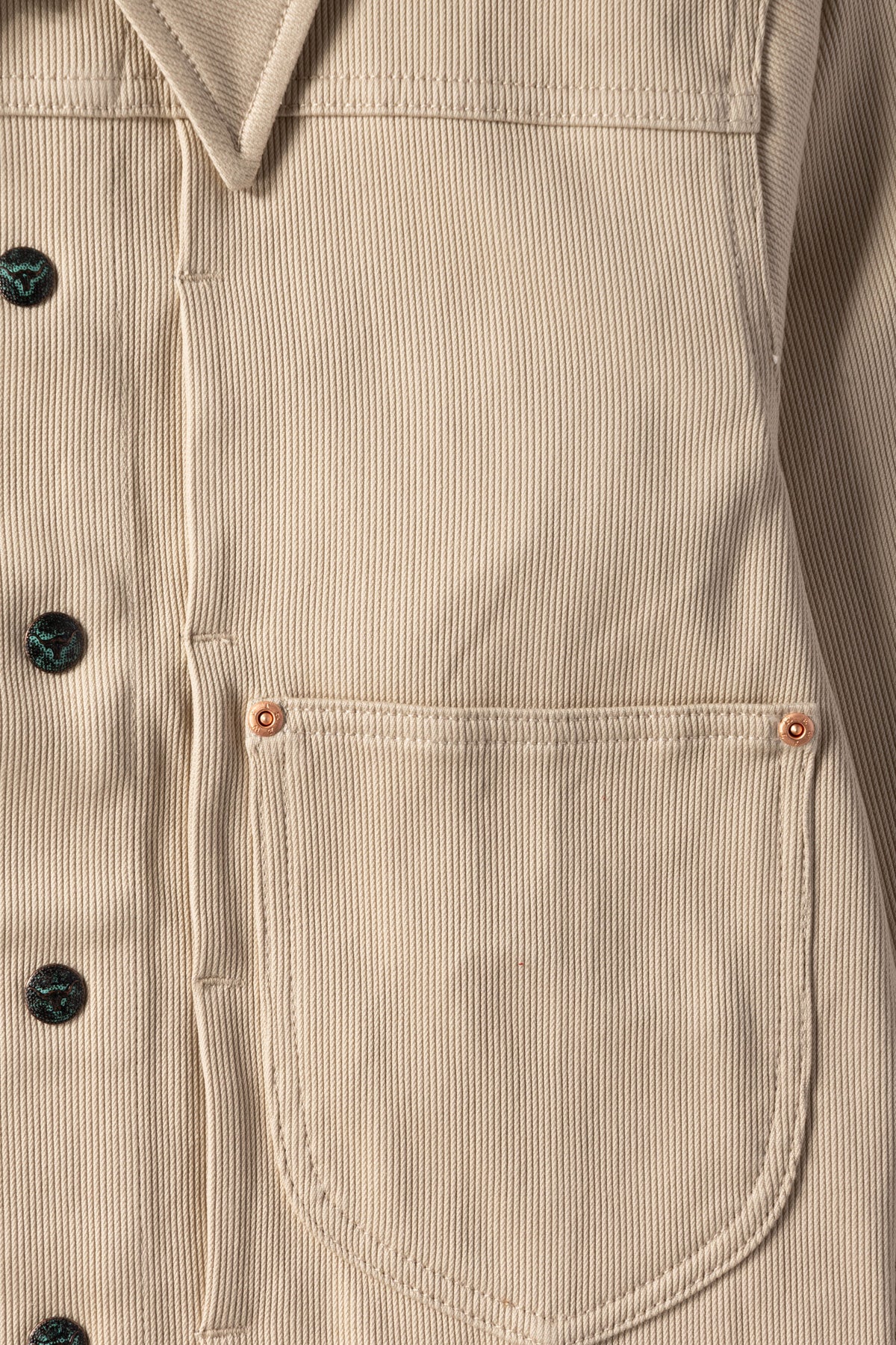Wythe - Bedford Cord Ranch Jacket w/ Embroidery - Off White - Canoe Club