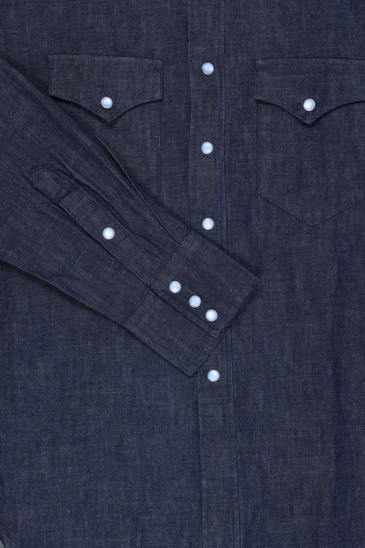 Wythe - Denim Pearlsnap Shirt - Rinsed Indigo - Canoe Club