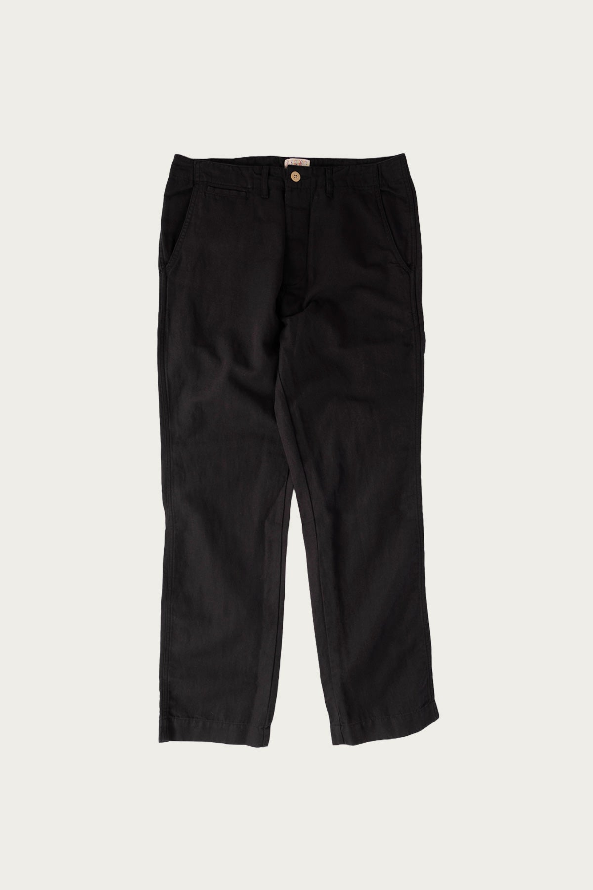 Wythe - Flat Front Cotton/Linen Chinos - Faded Black - Canoe Club