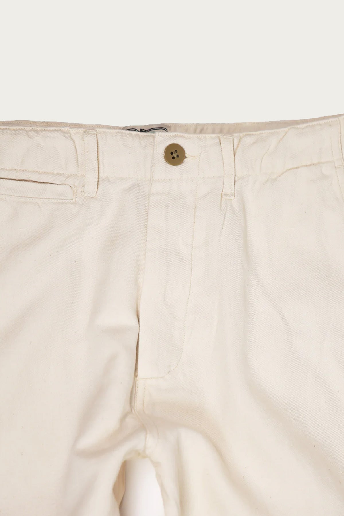Wythe - Flat Front Slub Cotton/Linen Twill Chinos - Unbleached - Canoe Club
