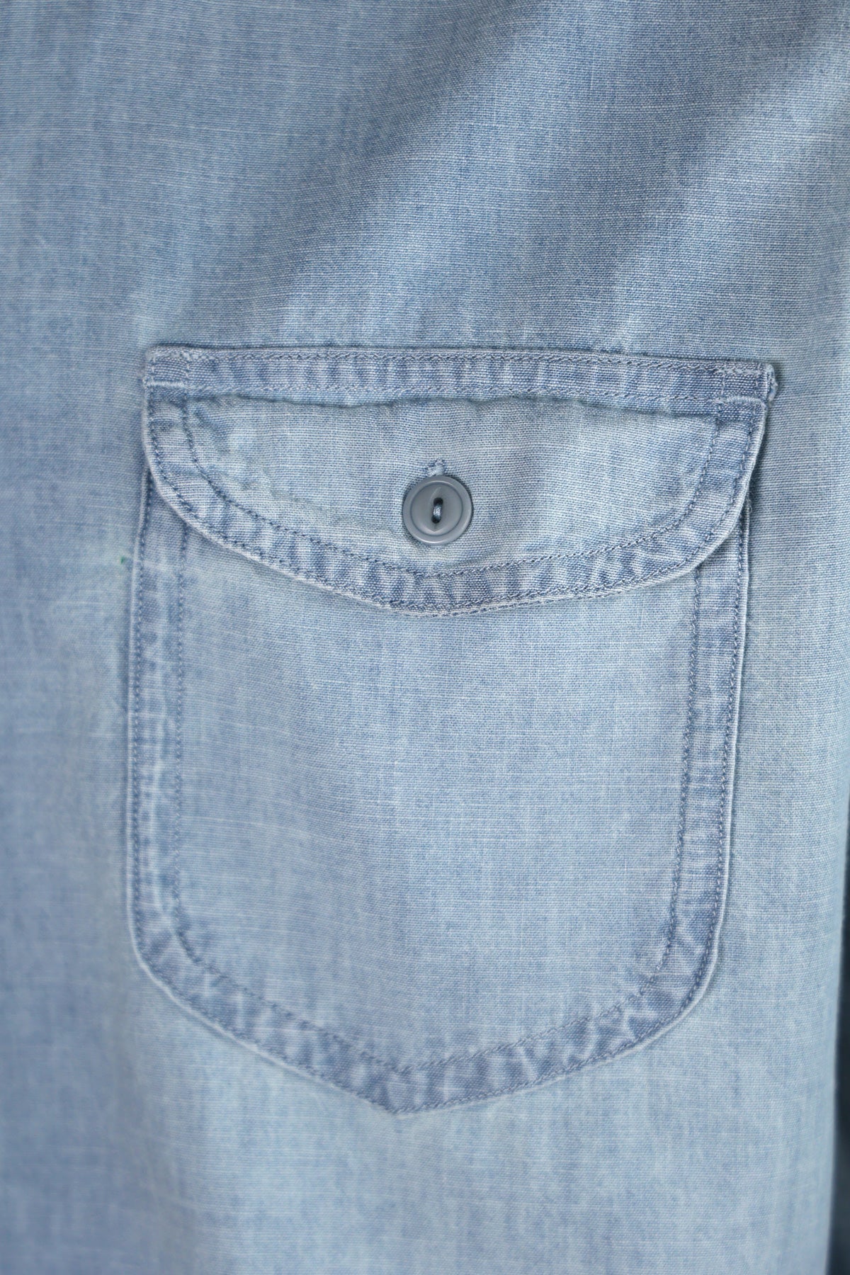 Wythe - Indigo Chambray Workshirt - Washed and Sunfaded - Canoe Club