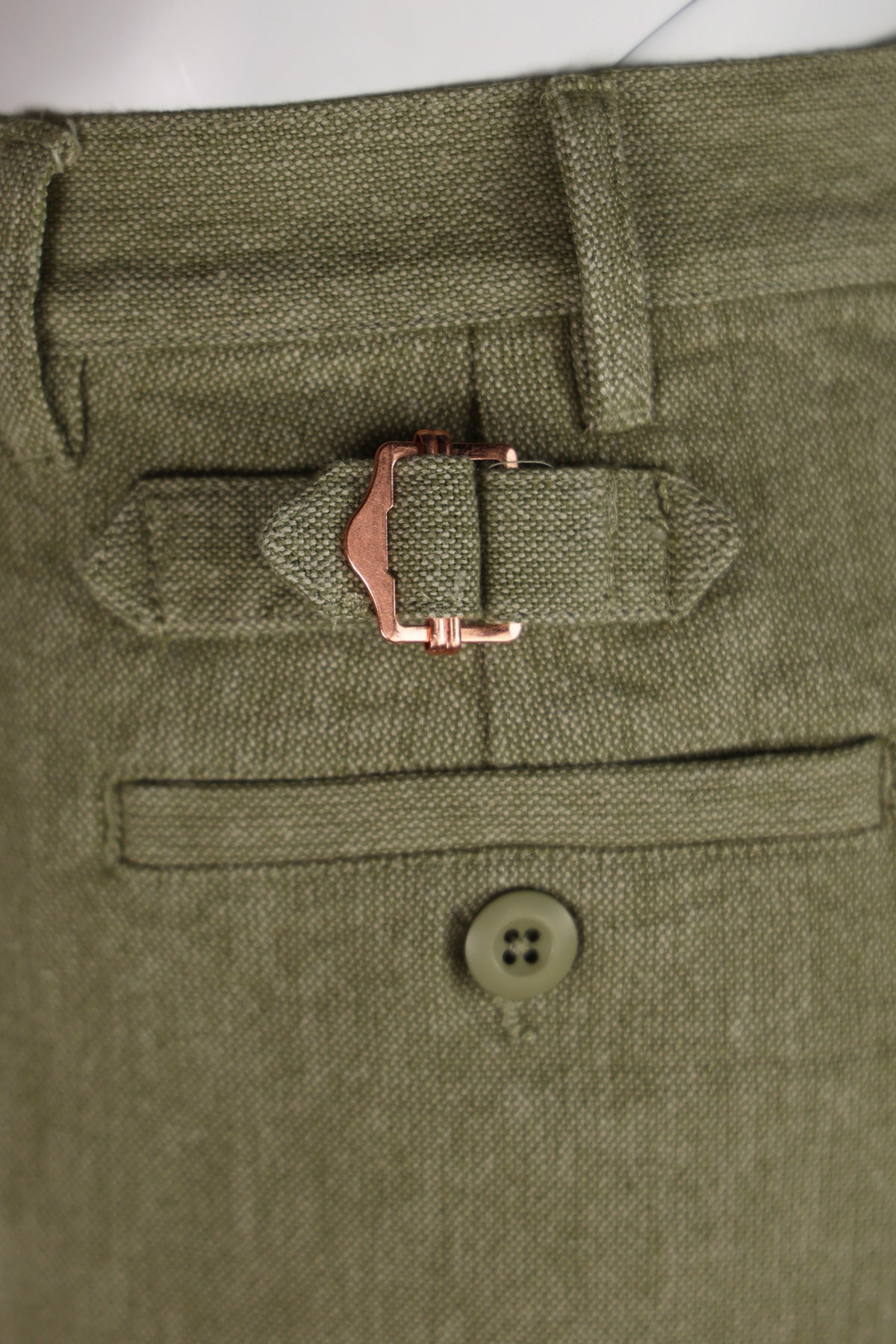 Wythe - Rustic Plainweave Flat Front Chino - Olive - Canoe Club