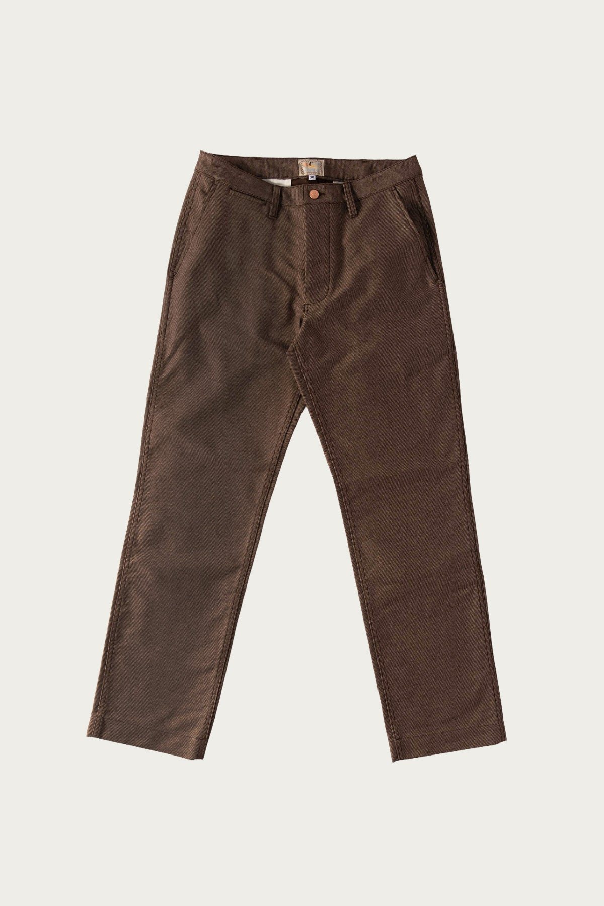 Wythe - Wabash Stripe Moleskin Chino - Espresso Brown - Canoe Club