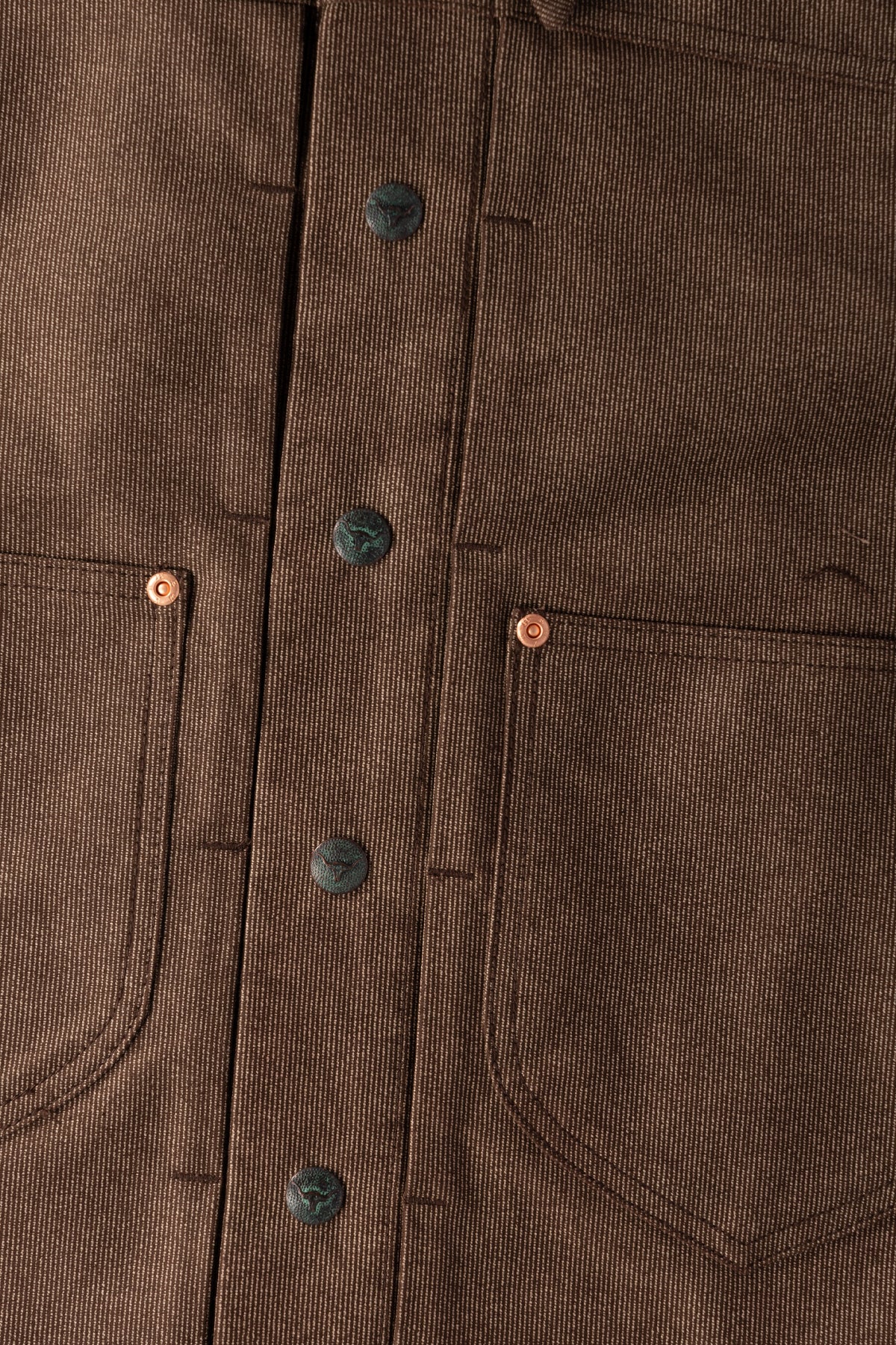 Wythe - Wabash Stripe Moleskin Ranch Jacket - Espresso Brown - Canoe Club