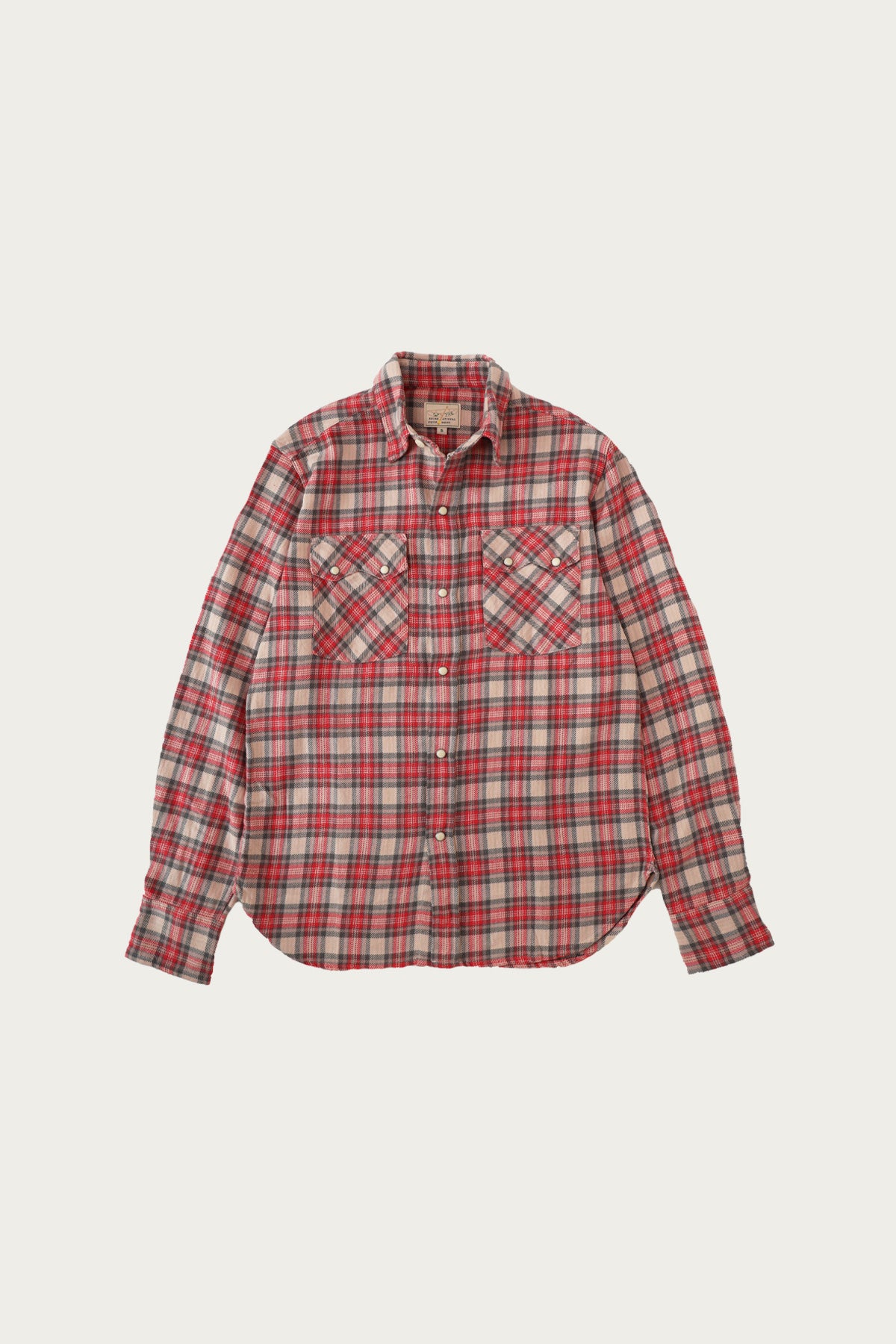 Wythe - Washed Flannel Pearlsnap Shirt - Cherry Blossom - Canoe Club