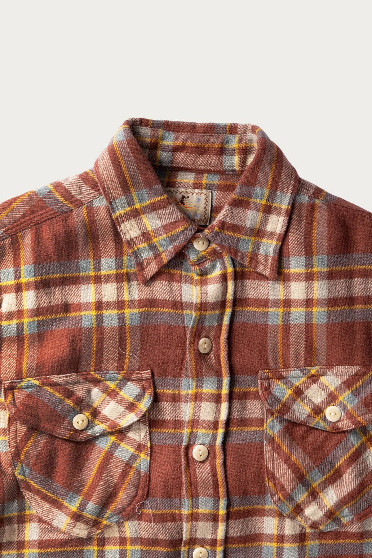 Wythe - Washed Flannel Workshirt - Autumn Rust - Canoe Club