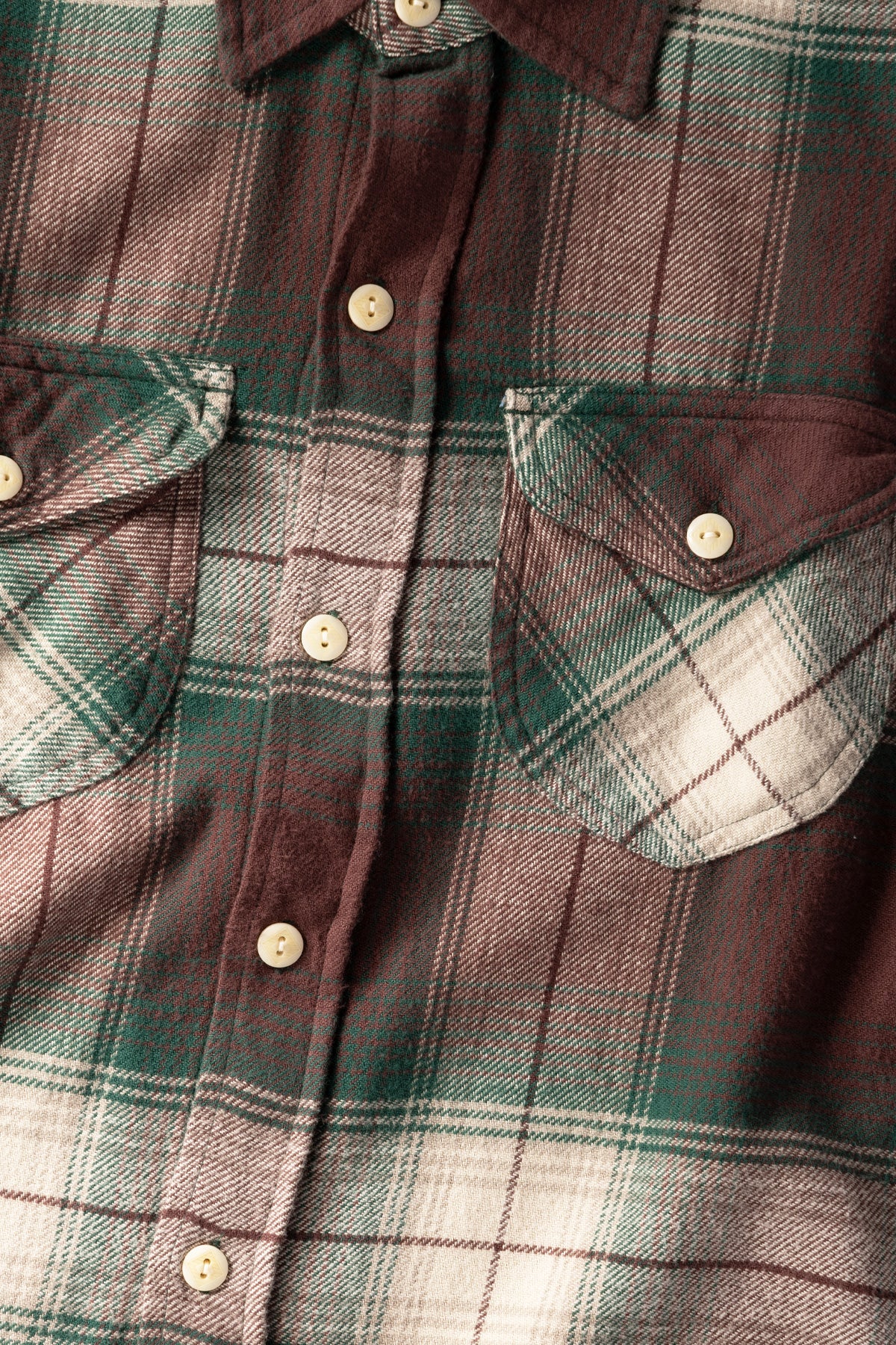 Wythe - Washed Flannel Workshirt - Grizzly Shadow Plaid - Canoe Club