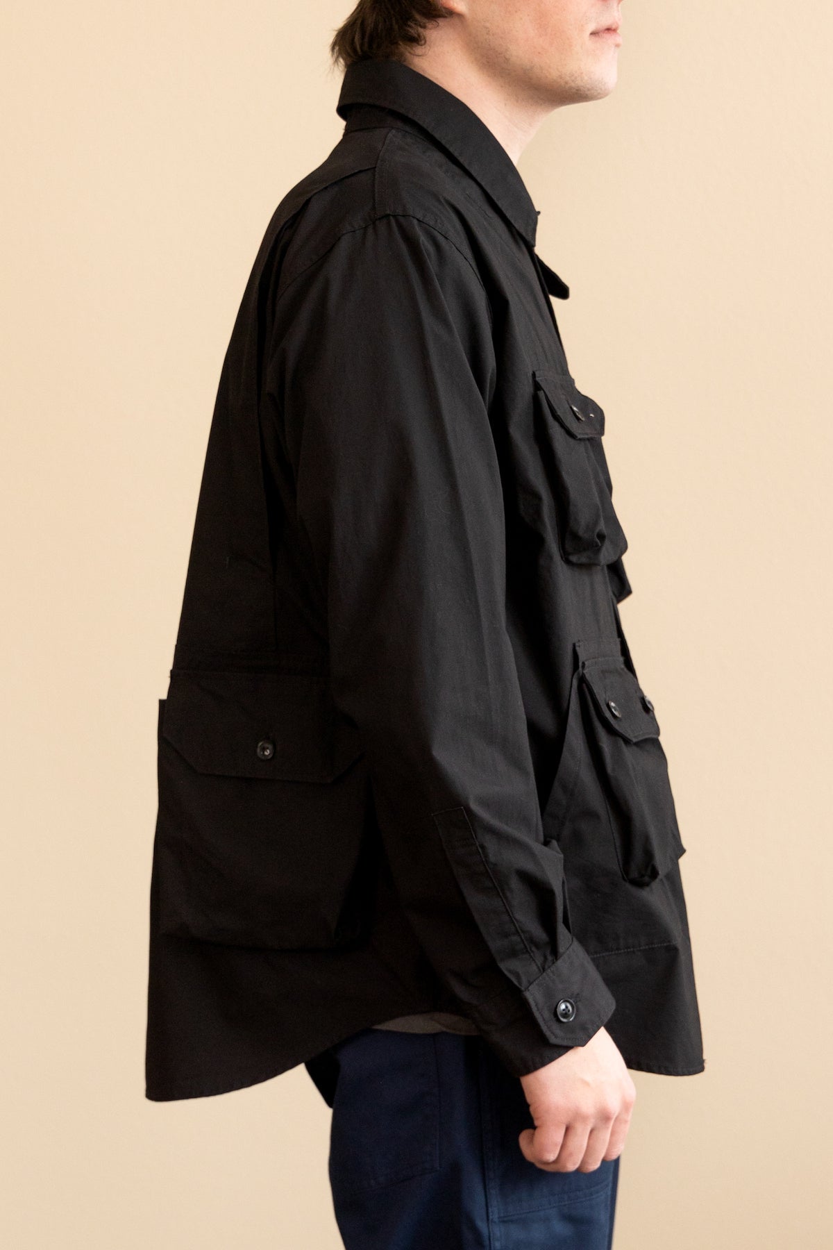 Engineered Garments - Explorer Shirt Jacket - Black Cotton Duracloth Poplin - Canoe Club