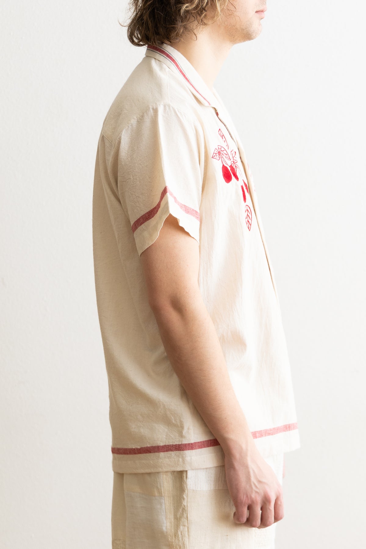 Harago - Antique Red Work Shirt - Off-White - Canoe Club