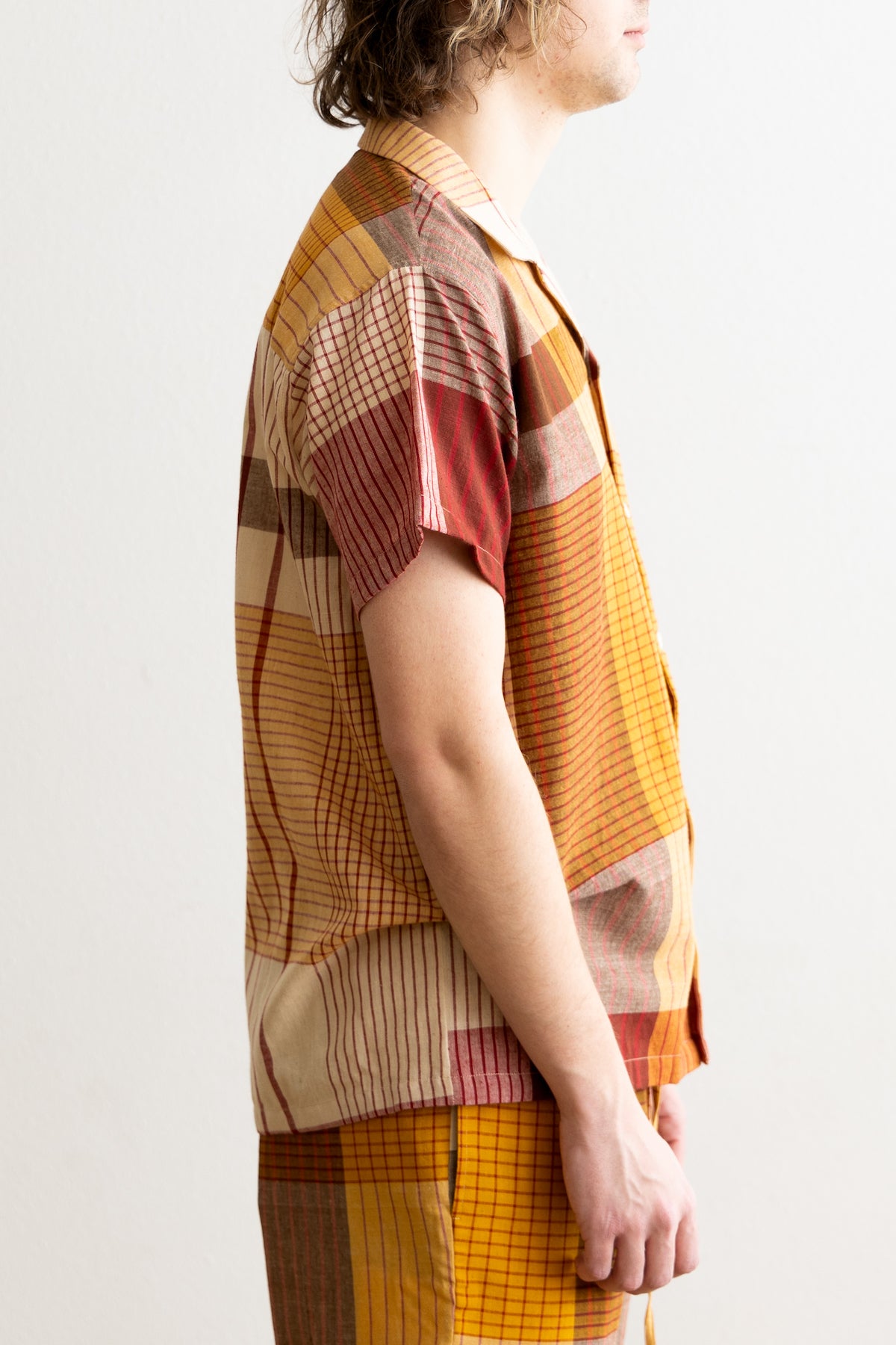 Harago - Handloom Stripe Check Shirt - Multi - Canoe Club